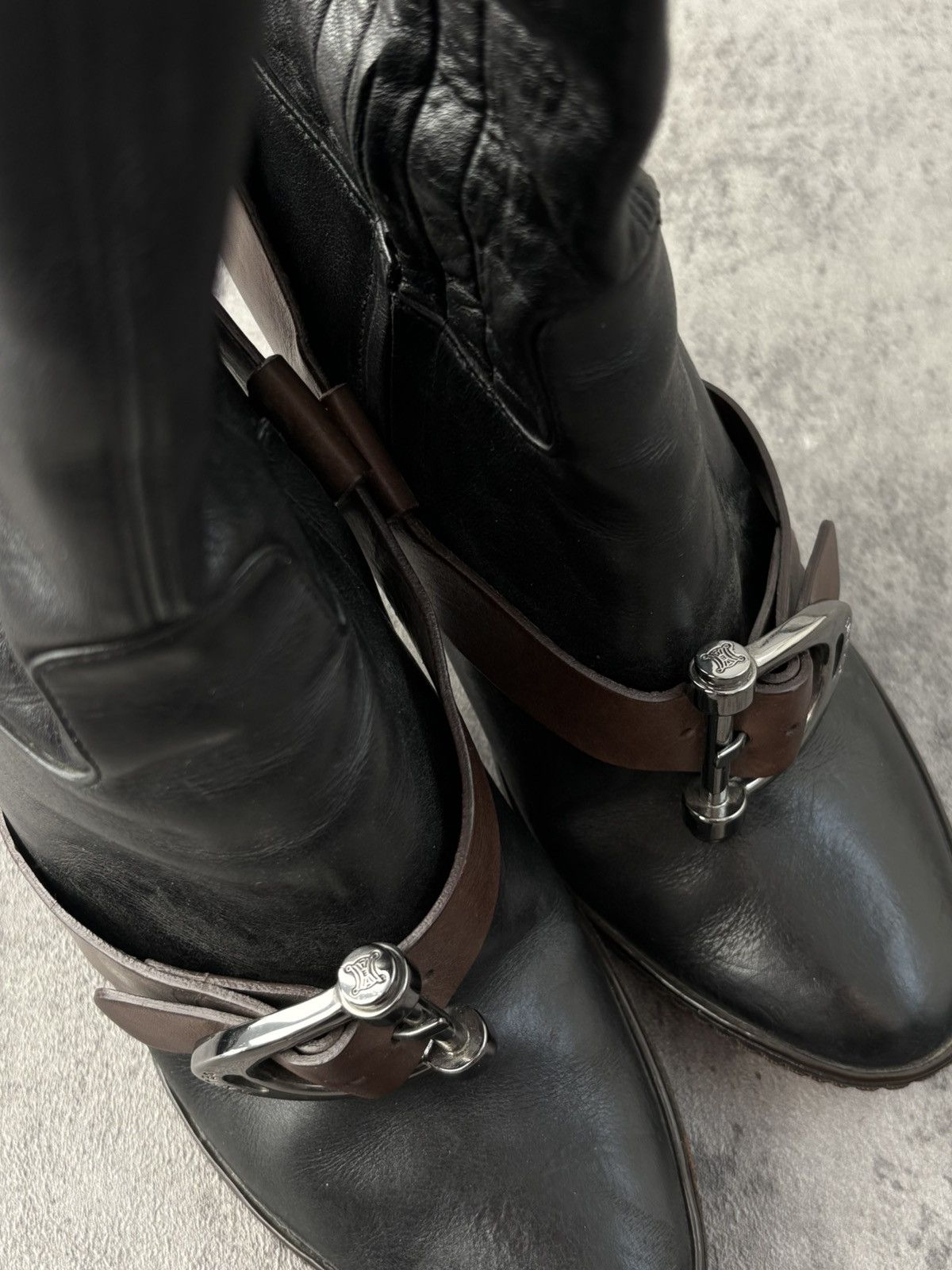 Celine Celine Riding Leather Boots Long Length Size US 8 / IT 38 - 23 Thumbnail