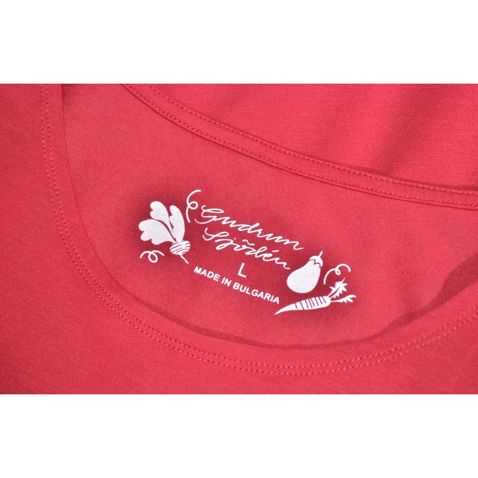 Vintage Gudrun Sjoden Red Long Sleeve Lyocell Stretch Jersey Top L Womens Round Neck Casual Shirt Size L / US 10 / IT 46 - 5 Thumbnail