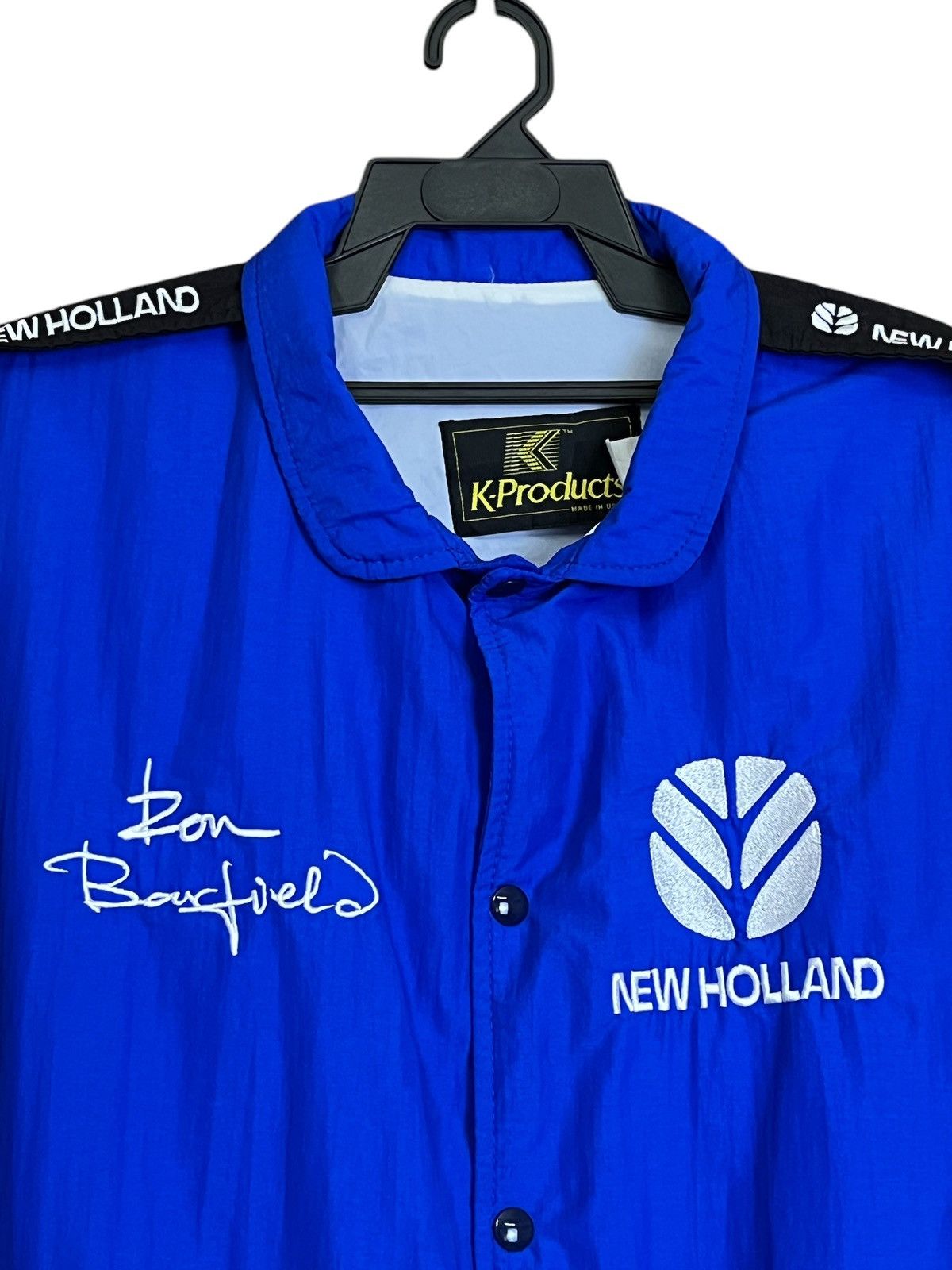 NASCAR VINTAGE 90s NASCAR NEW HOLLAND RACING “RON BARFIELD” JACKET Size US XL / EU 56 / 4 - 5 Thumbnail