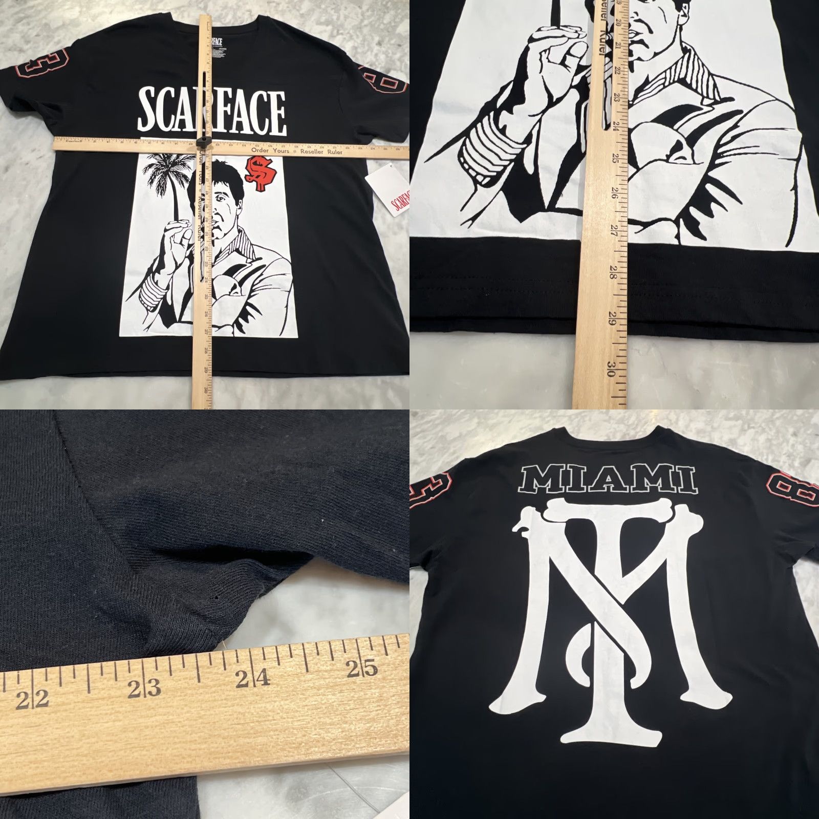 Vintage Scarface Tony Montana Graphic T-Shirt Men L ‘83 On Sleeves Miami Back NWT Size US L / EU 52-54 / 3 - 8 Thumbnail
