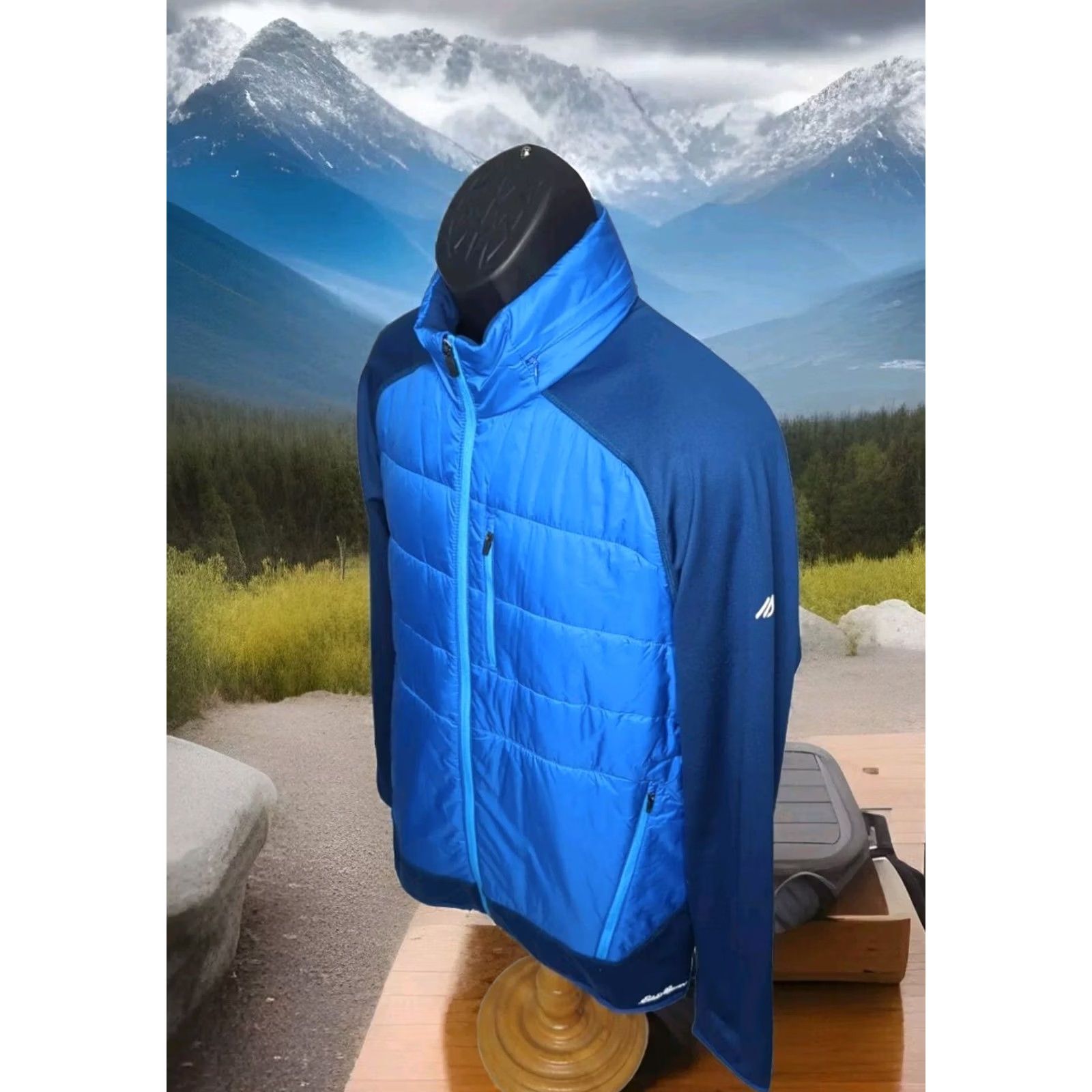 Eddie Bauer Eddie Bauer IgniteLite Hybrid Primaloft Jacket Hooded Blue Men Large Hiking Camp Size US L / EU 52-54 / 3 - 3 Thumbnail