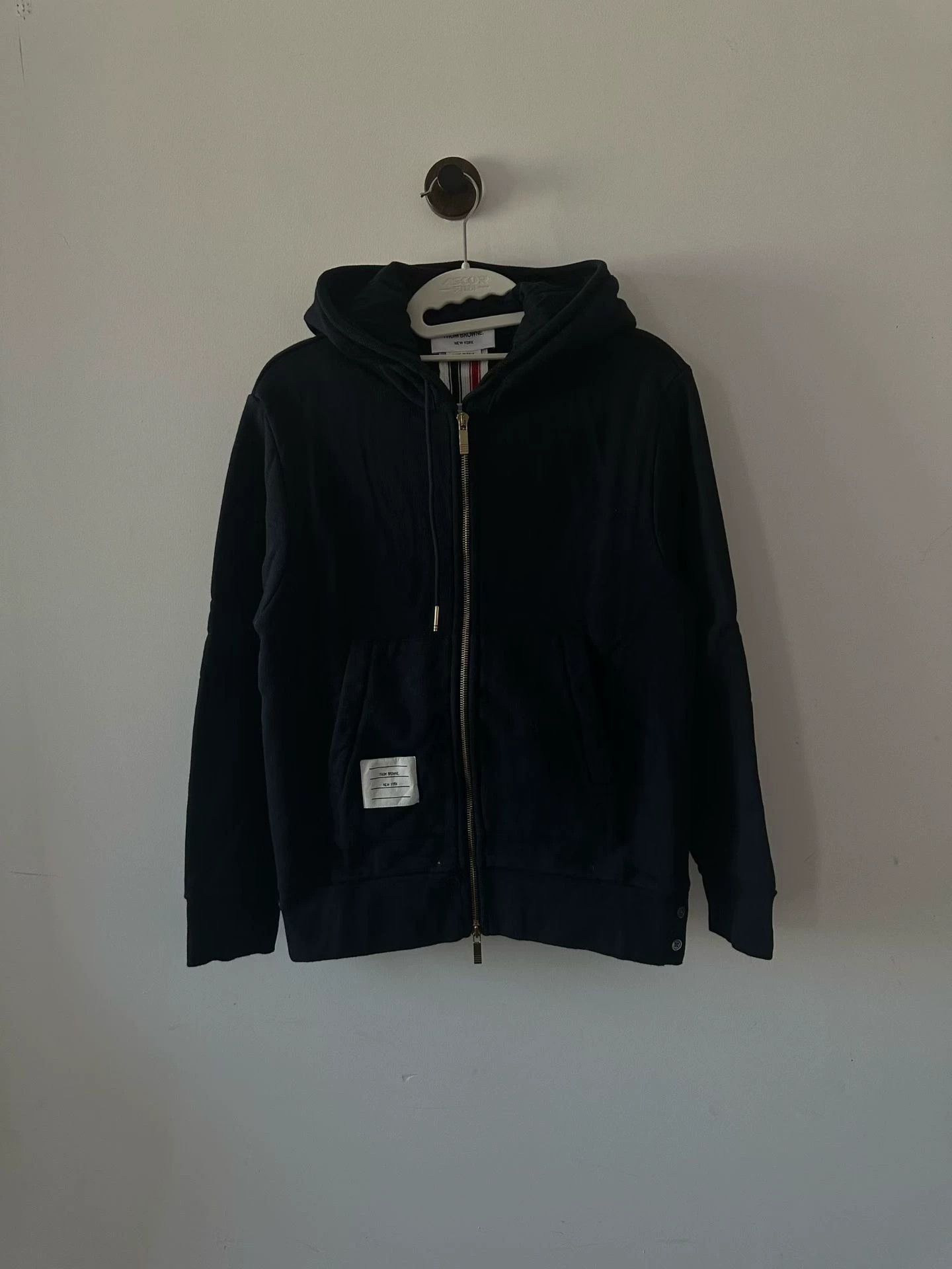 Thom Browne Thom Browne Back Stripe Zip Hoodie 40 New, tried on Size US XXS / EU 40 - 1 Thumbnail