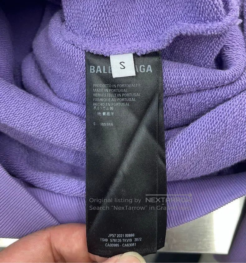 Balenciaga Balenciaga Purple knitted logo letter hooded sweatshirt, s Size US S / EU 44-46 / 1 - 4 Thumbnail