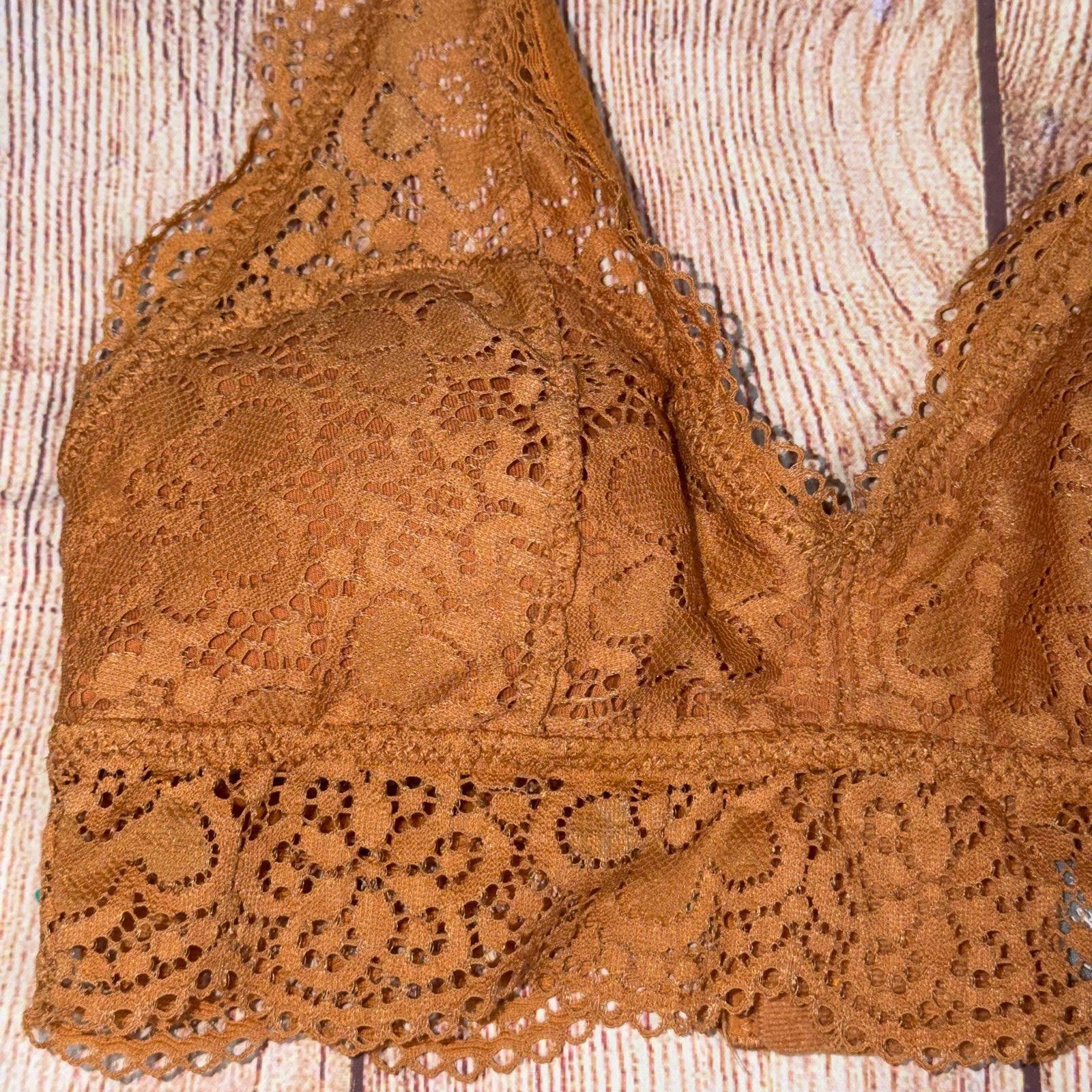 Other Aerie XS Lace Halter Bralette in Mustard Size ONE SIZE - 2 Thumbnail
