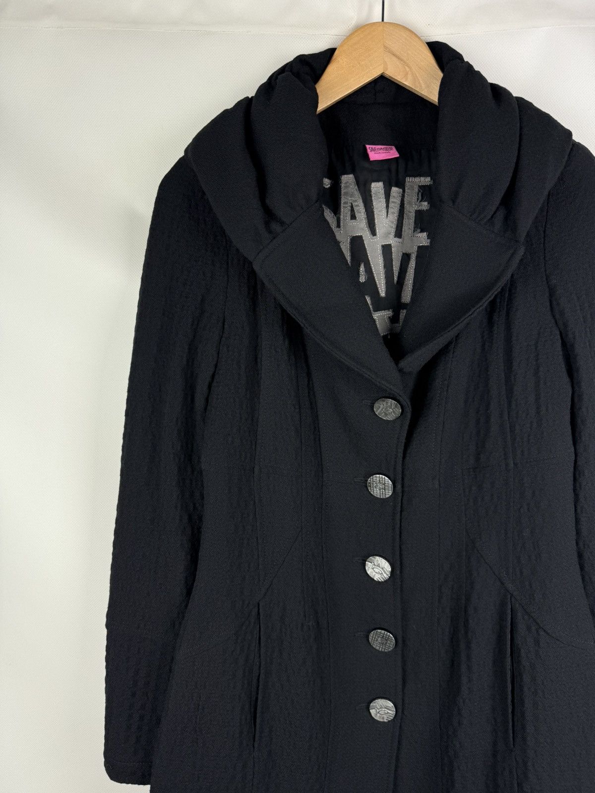 Designer Save The Queen Ladies Wool Blend Long Coat Jacket Size S Size S / US 4 / IT 40 - 5 Thumbnail