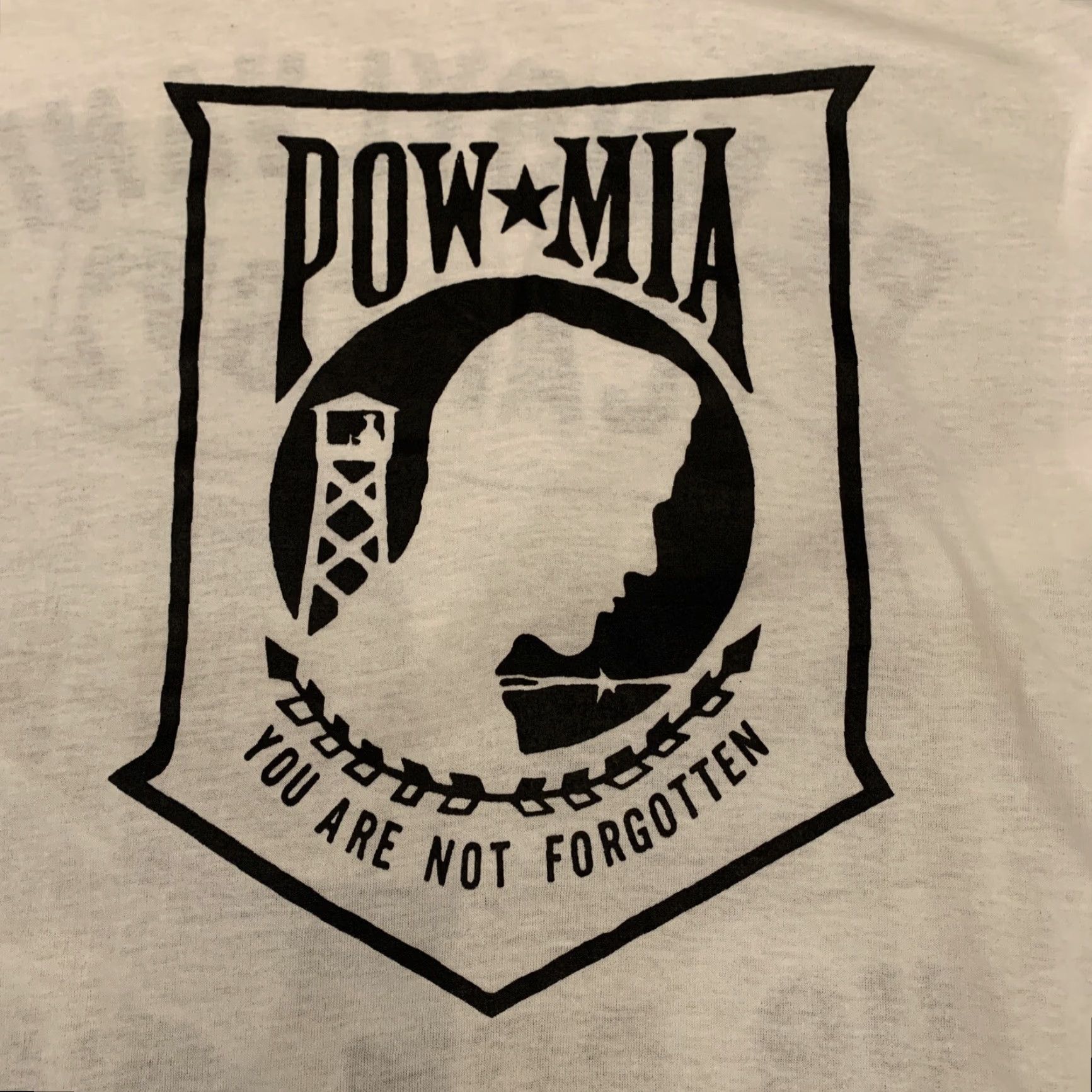 Vintage VINTAGE POW MIA Vietnam Military T Shirt Men's Single Stitch USA Size L White Size US L / EU 52-54 / 3 - 2 Thumbnail