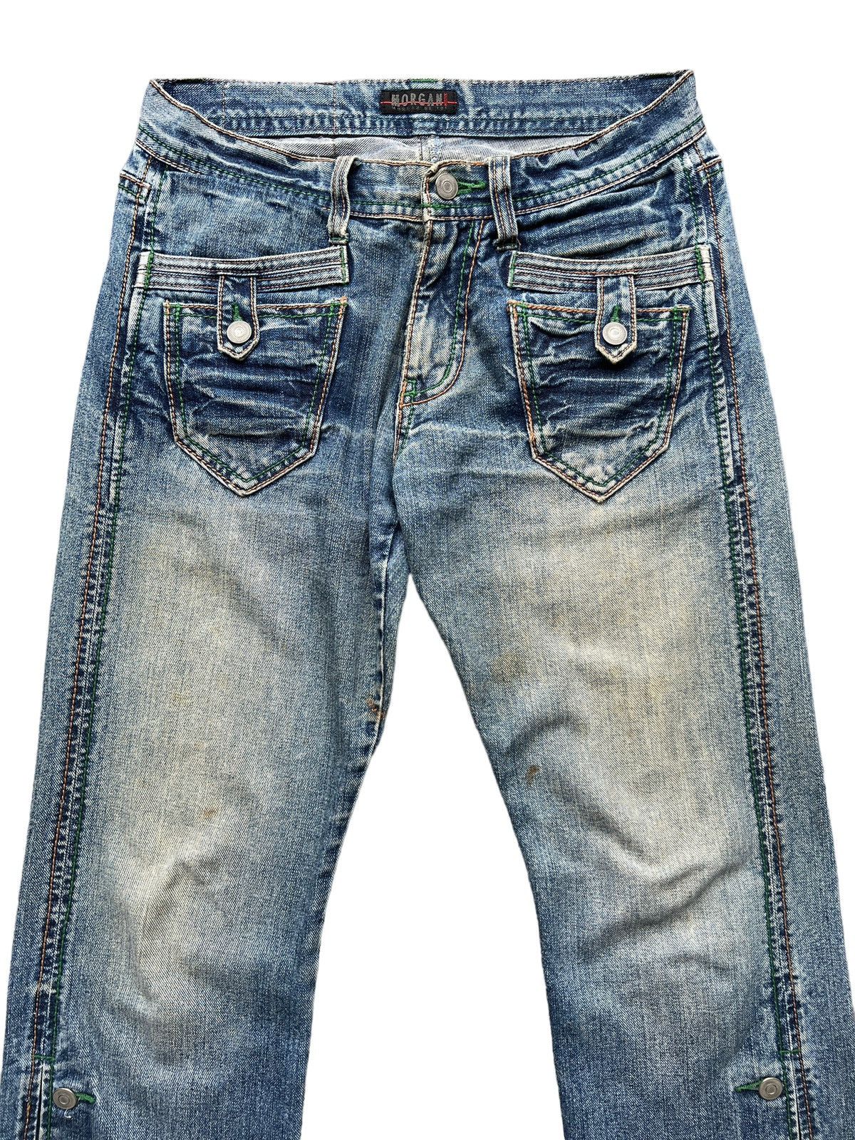 Other Morgan Japan Distressed Multipocket Punk Denim Jeans 31x32.5 Size US 31 - 4 Thumbnail