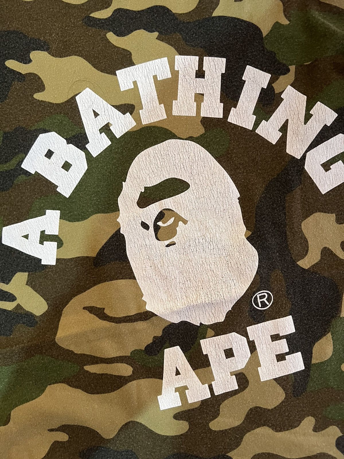 Bape × Vintage Woodland Camo College Tee Size US M / EU 48-50 / 2 - 3 Thumbnail