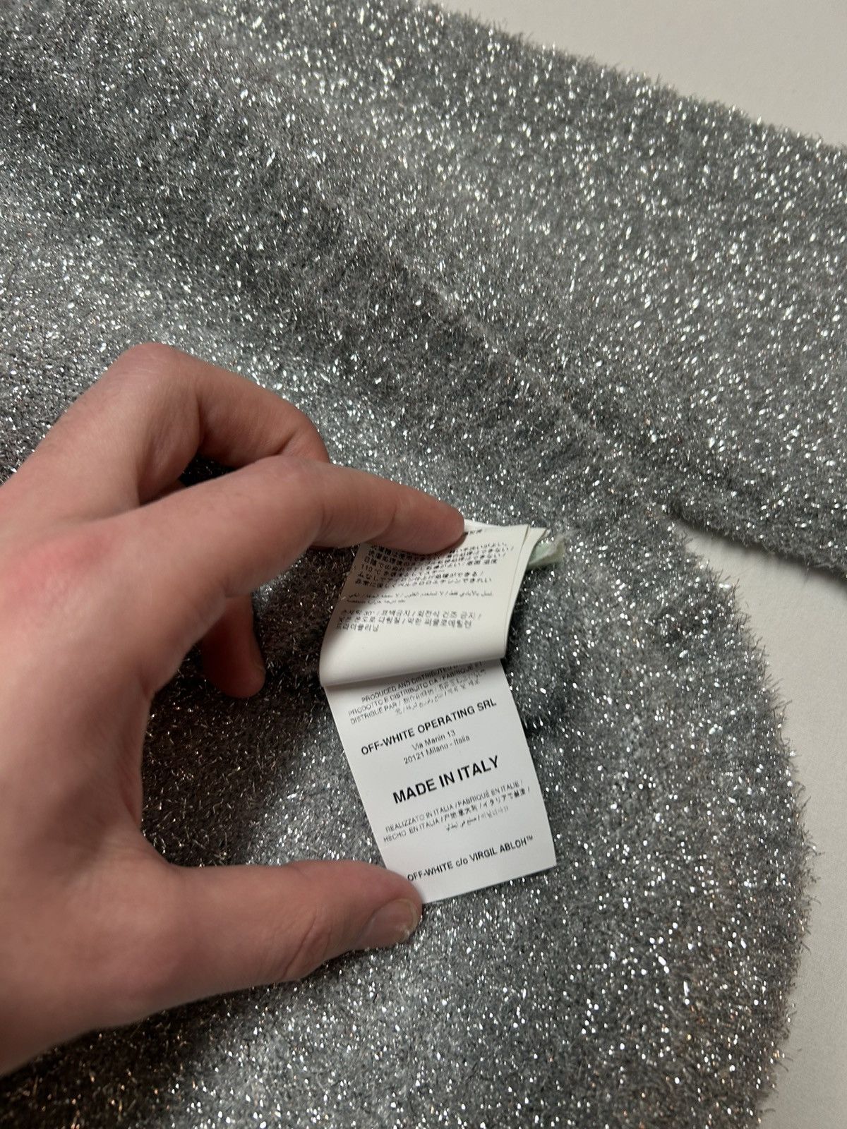 Off-White FW2019 Lurex Logo Knit Sweater Size US S / EU 44-46 / 1 - 8 Thumbnail
