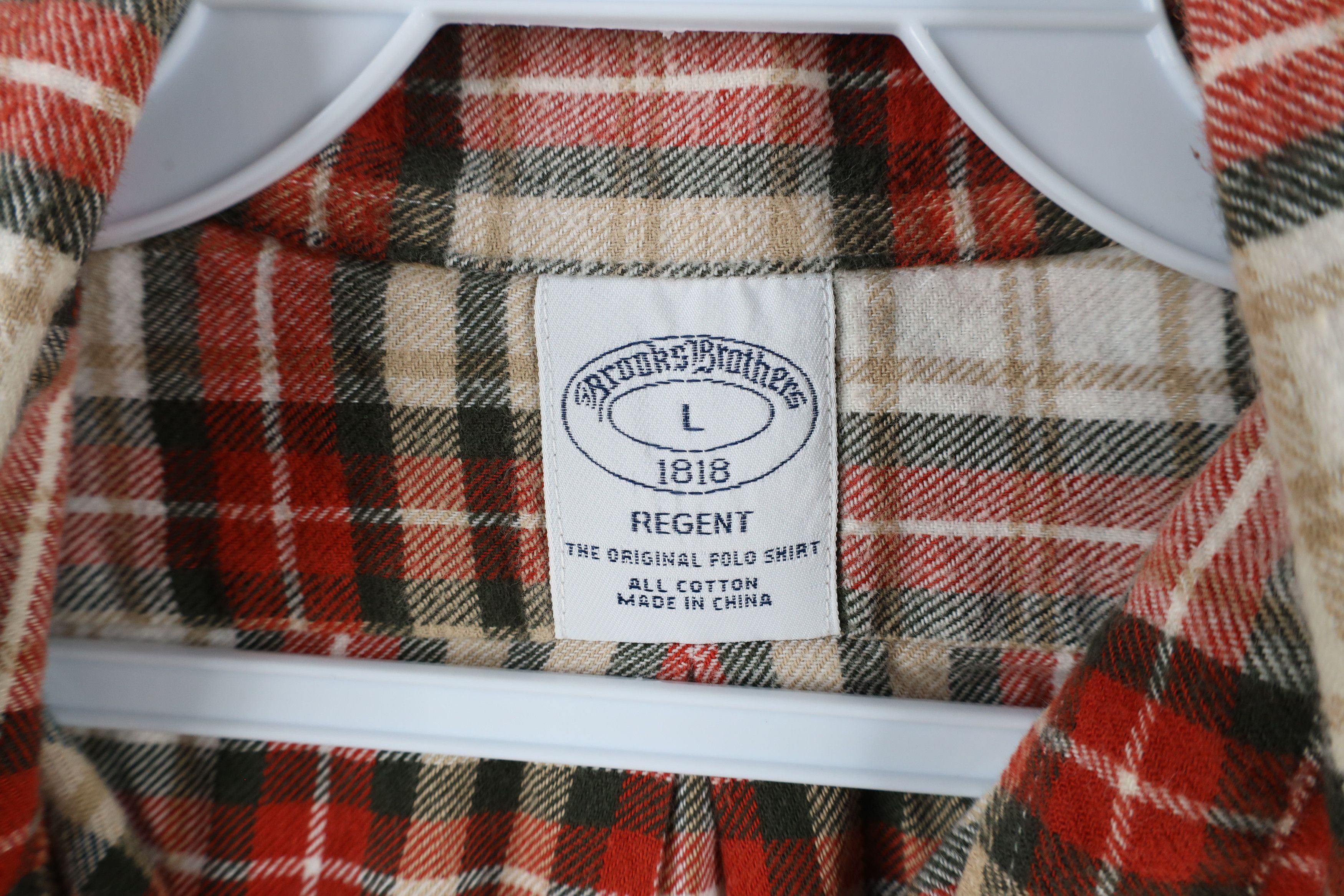 Brooks Brothers × Vintage Vintage Brooks Brothers Cotton Flannel Button Down Shirt Size US L / EU 52-54 / 3 - 5 Thumbnail