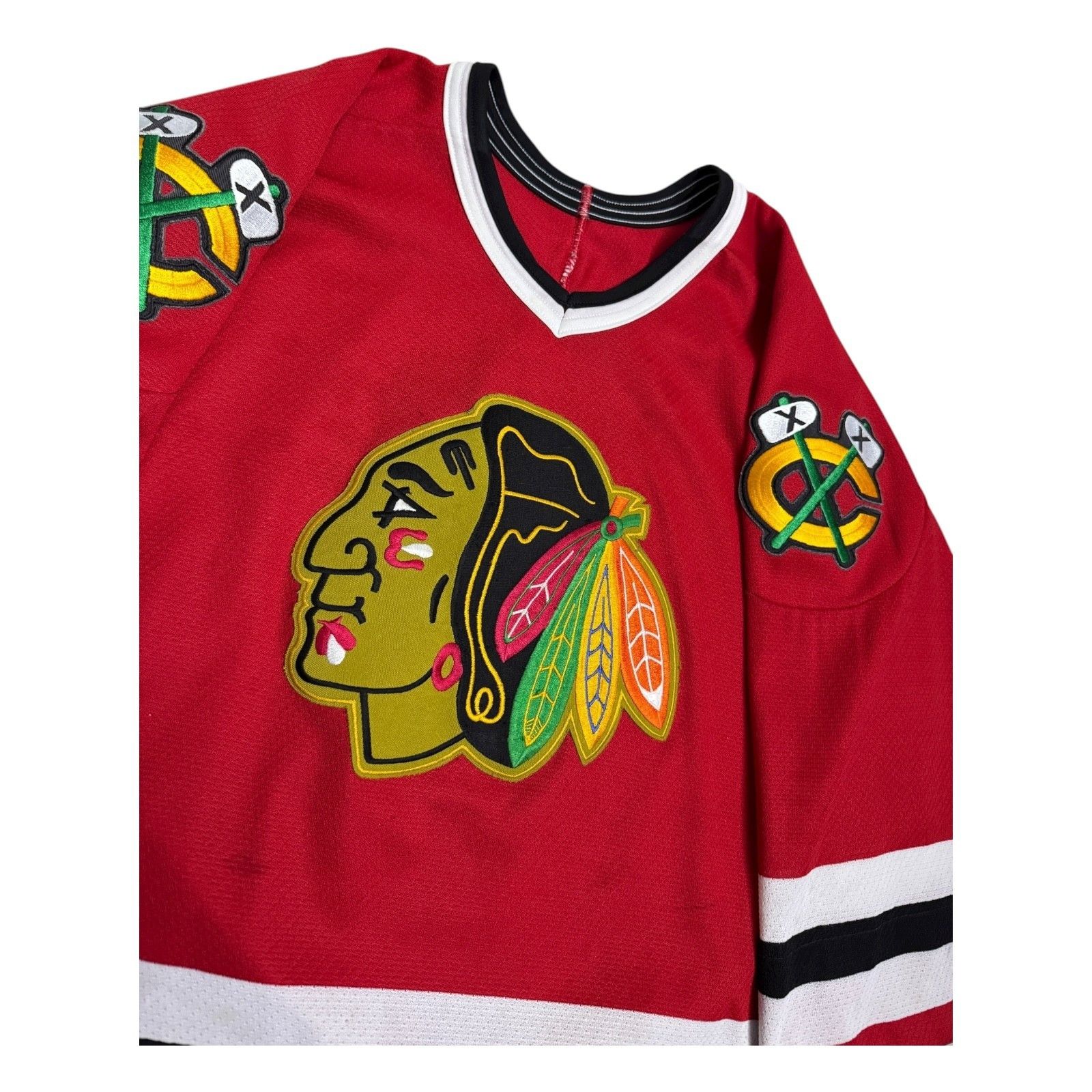 NHL CHICAGO BLACKHAWKS Short Sleeve CROPPED Vintage Jersey XL Size XL / US 12-14 / IT 48-50 - 6 Thumbnail