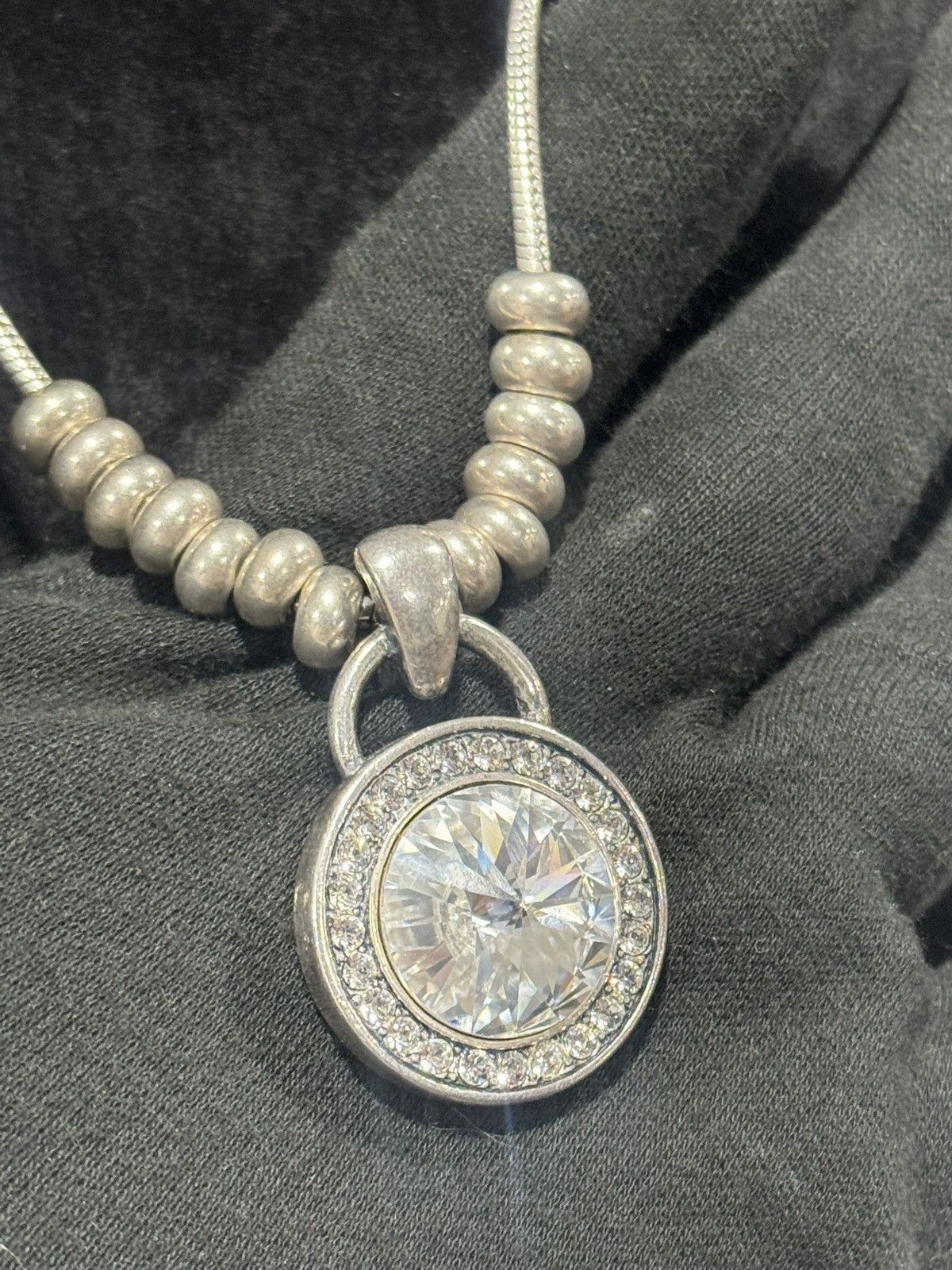 Jewelry Vintage Miglio Crystal Pendant Necklace Statement Jewelry Size ONE SIZE - 16 Thumbnail