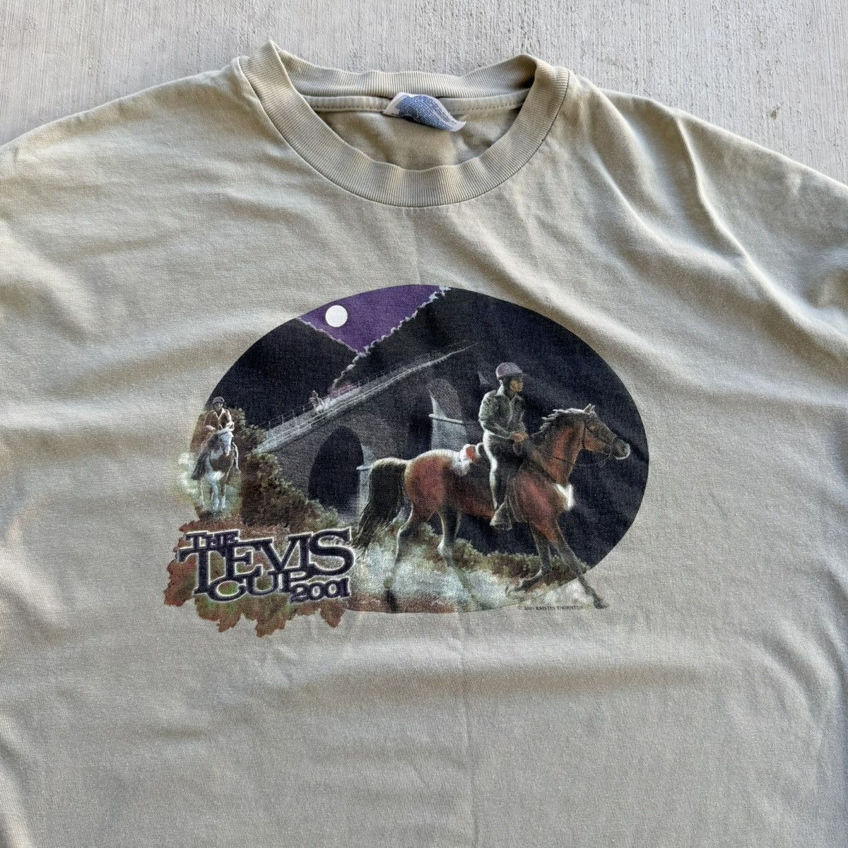 Hanes Vintage 2001 Tevis Cup T Shirt Size XL Equestrian Size US XL / EU 56 / 4 - 2 Thumbnail