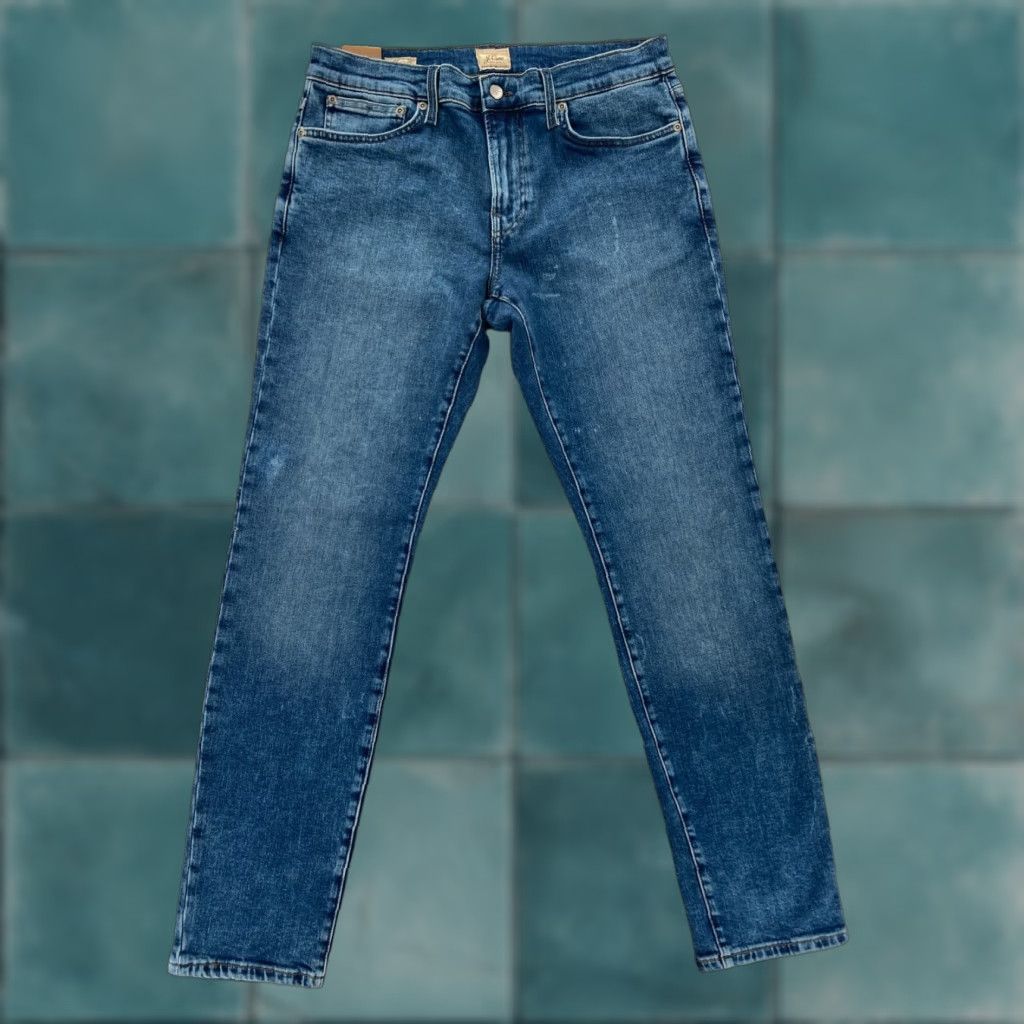 J.Crew J.CREW 484 Jeans Mens 32x32 Narrow Tapered Leg Blue Stretch Denim Pants Preppy Size US 32 / EU 48 - 1 Thumbnail