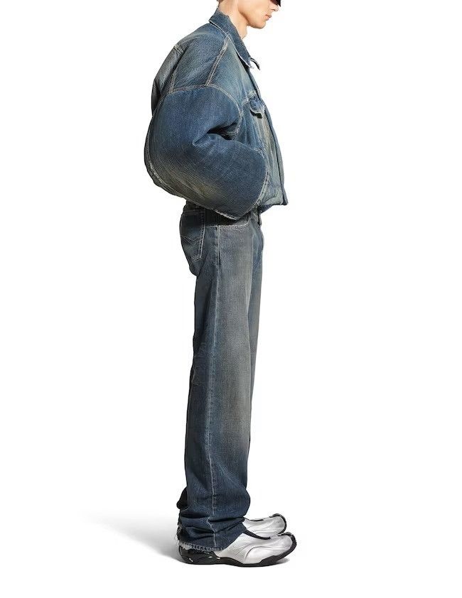 Balenciaga o1tr1nto0526 Fitted Low-Waist Pants in Blue Size US 30 / EU 46 - 5 Thumbnail
