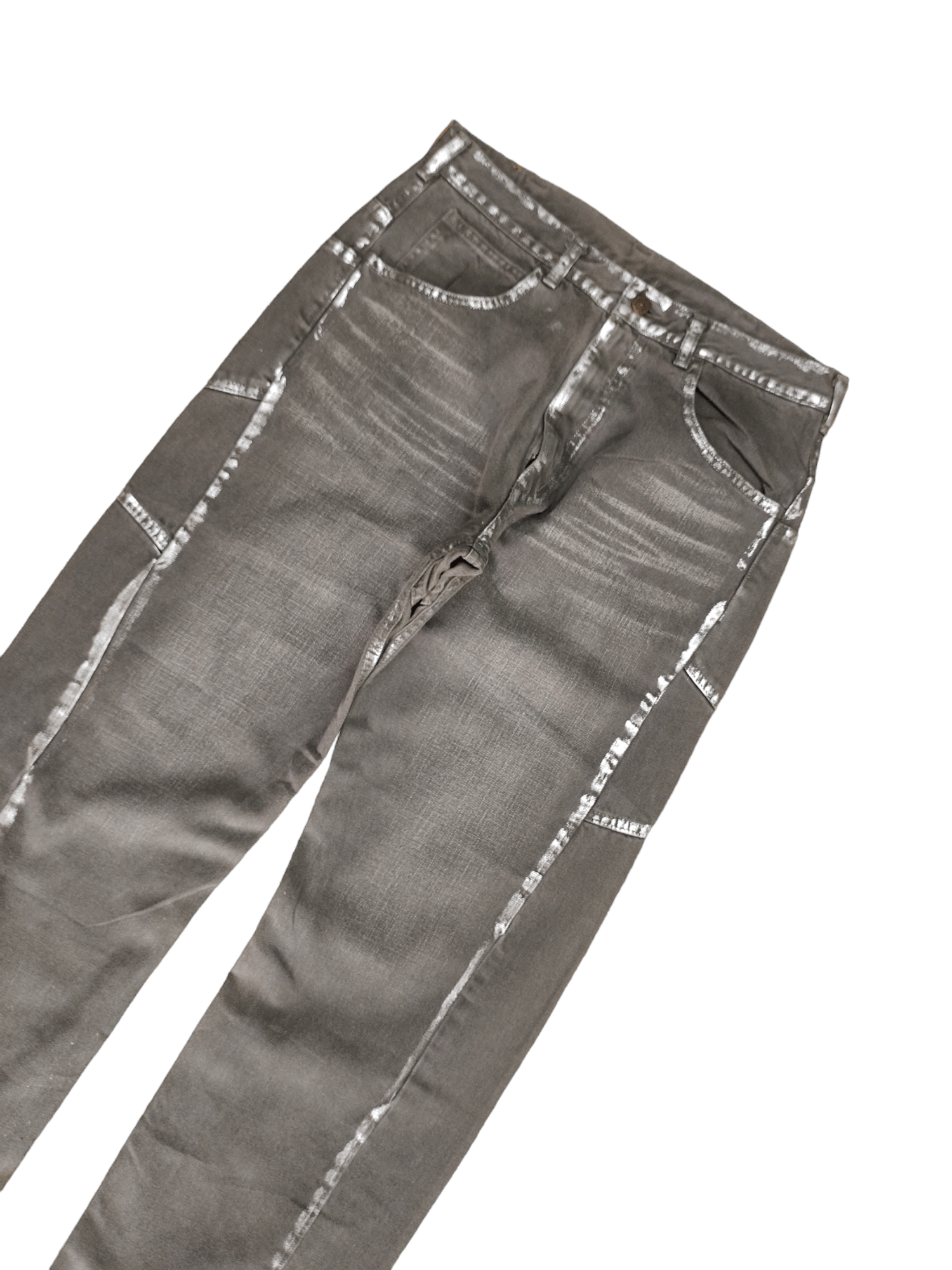 Comme des Garcons × Undercover Vintage Y2k Ark Japan Painted Jnco Style Baggy Jeans Size US 31 - 5 Thumbnail
