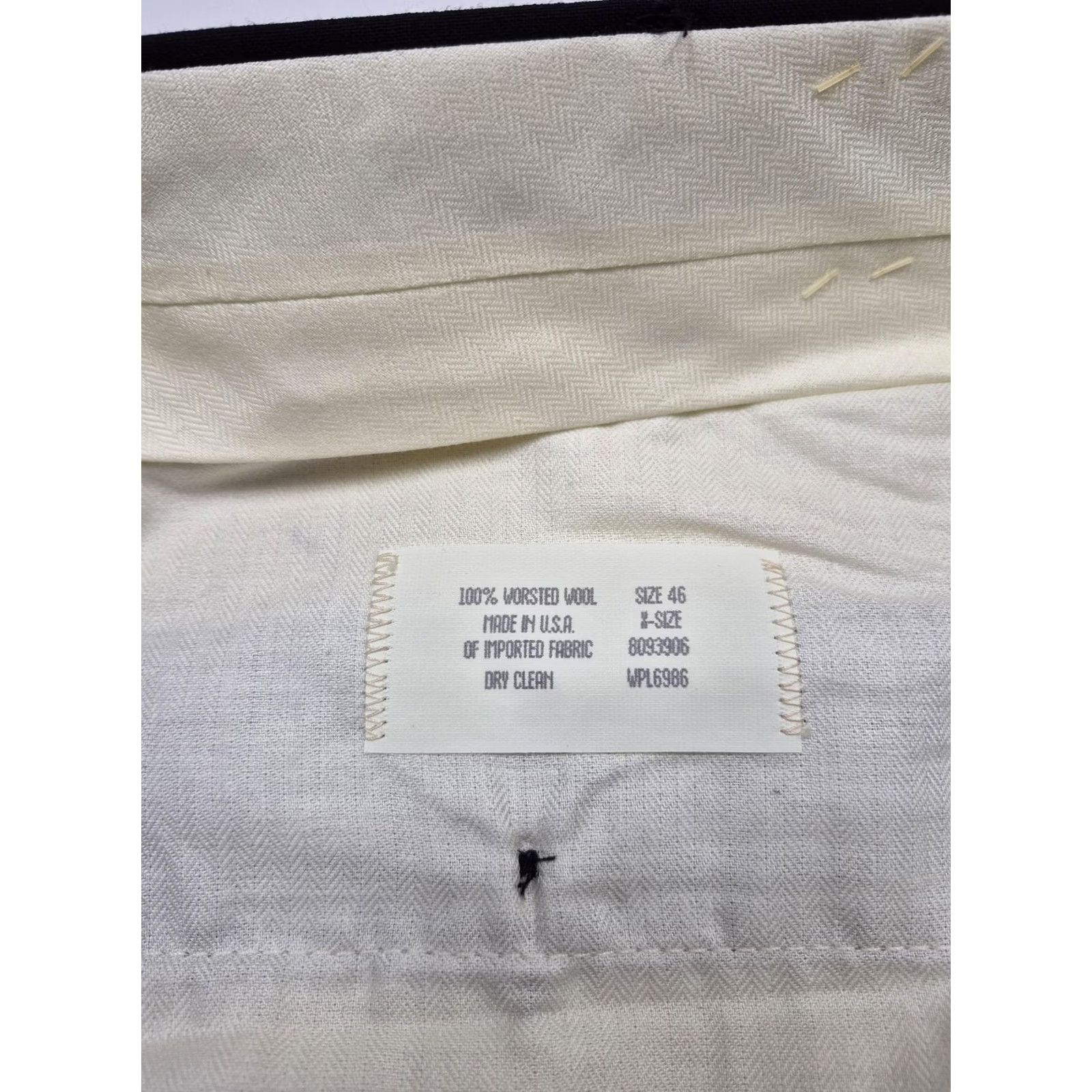 Vintage John Alexander Dress Pants Mens 46x36 Gray Worsted Wool Pleated Unhemmed USA NWT Size US 30 / EU 46 - 4 Thumbnail