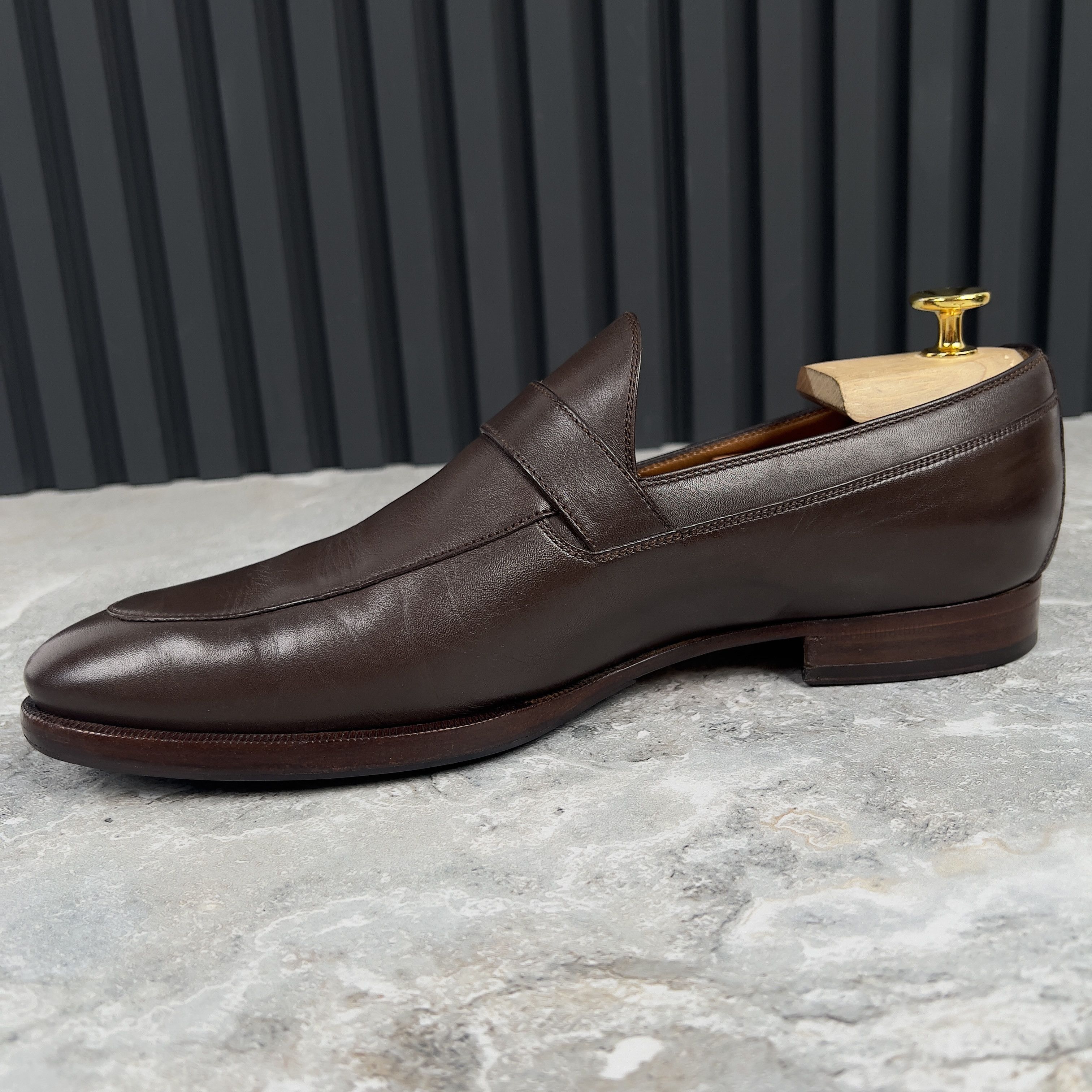Gucci Interlocking GG Loafers Brown Leather Size US 8 / EU 41 - 8 Thumbnail
