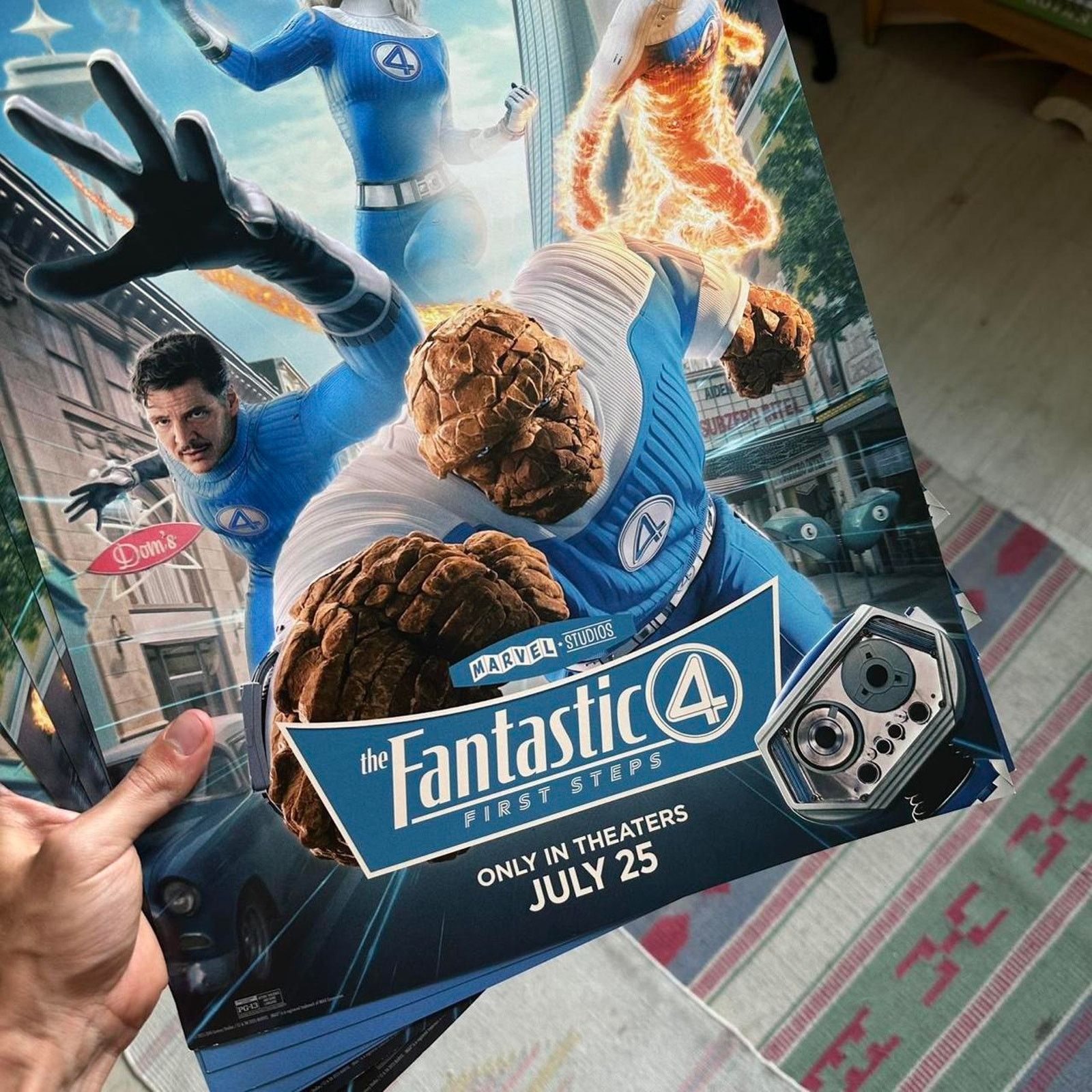 Marvel Comics × Other 2025 Fantastic 4 First Steps Marvel Movie Promo Poster Print Size ONE SIZE - 3 Thumbnail