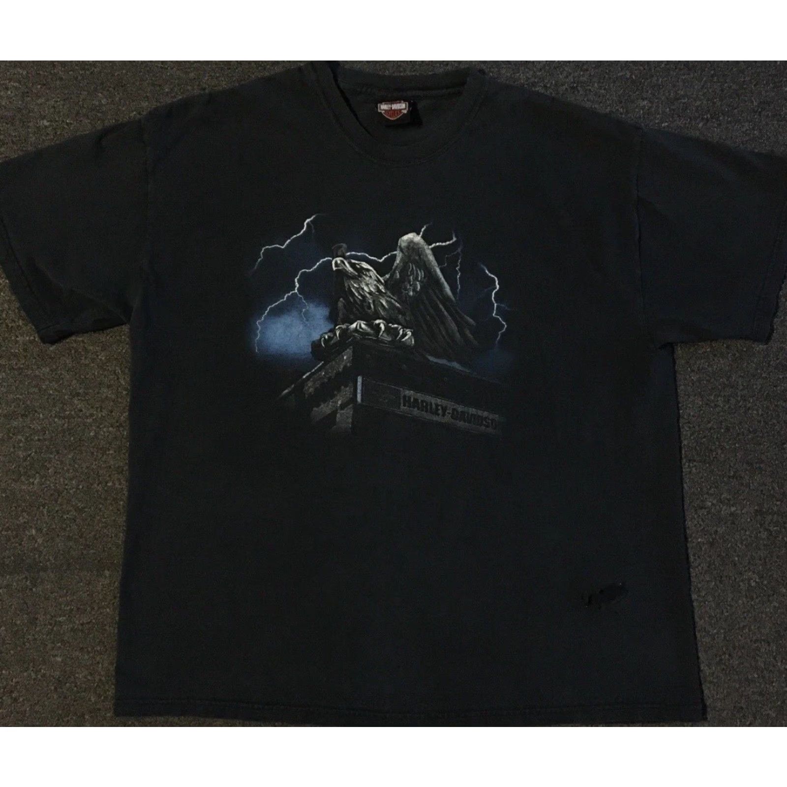 Vintage VINTAGE Harley Davidson Shirt Men L Black Lightning Eagle 90s Grunge Distressed T-Shirt Size US L / EU 52-54 / 3 - 2 Thumbnail