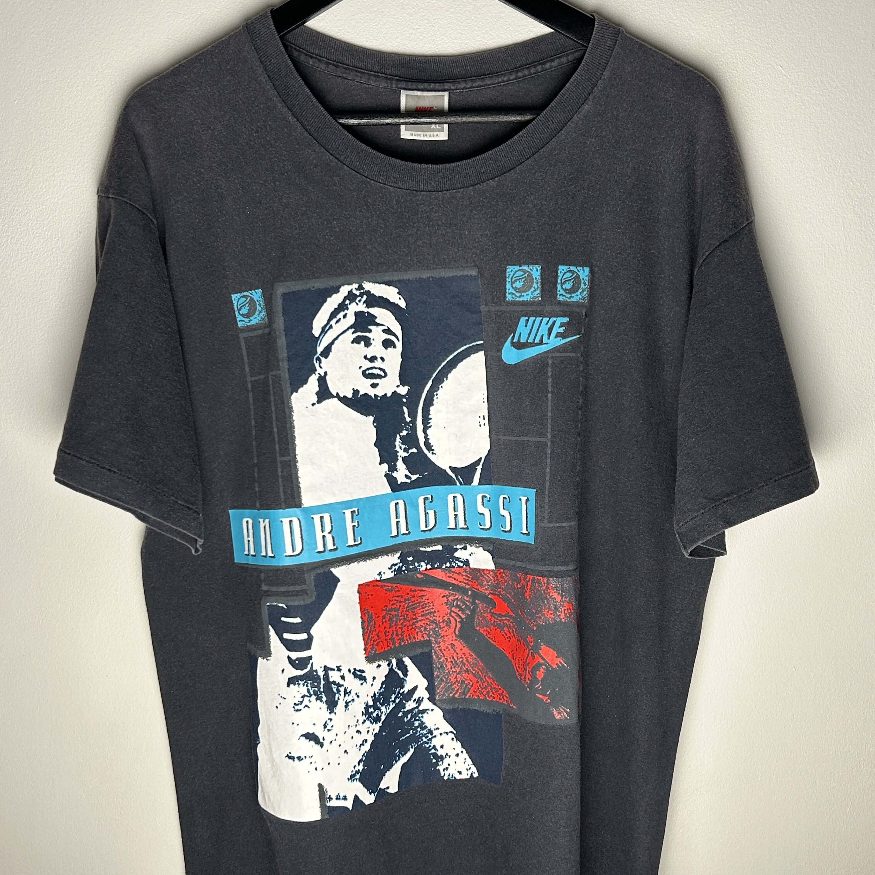 Nike Vintage Nike Andre Agassi Tennis 90’s T-shirt Size US XL / EU 56 / 4 - 2 Thumbnail