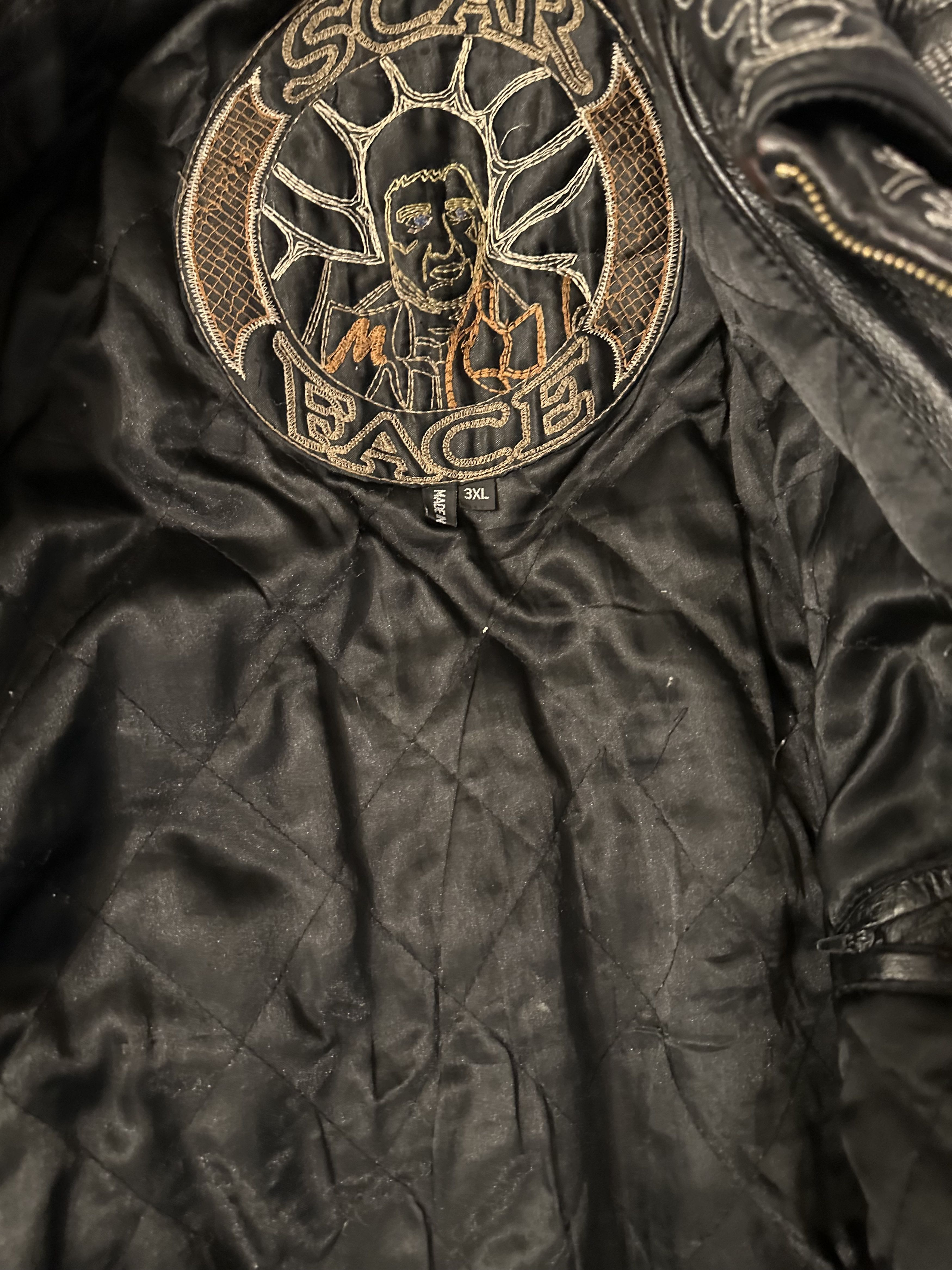 Pelle Pelle Scarface Embroidered Leather Jacket Size US XXL / EU 58 / 5 - 4 Thumbnail