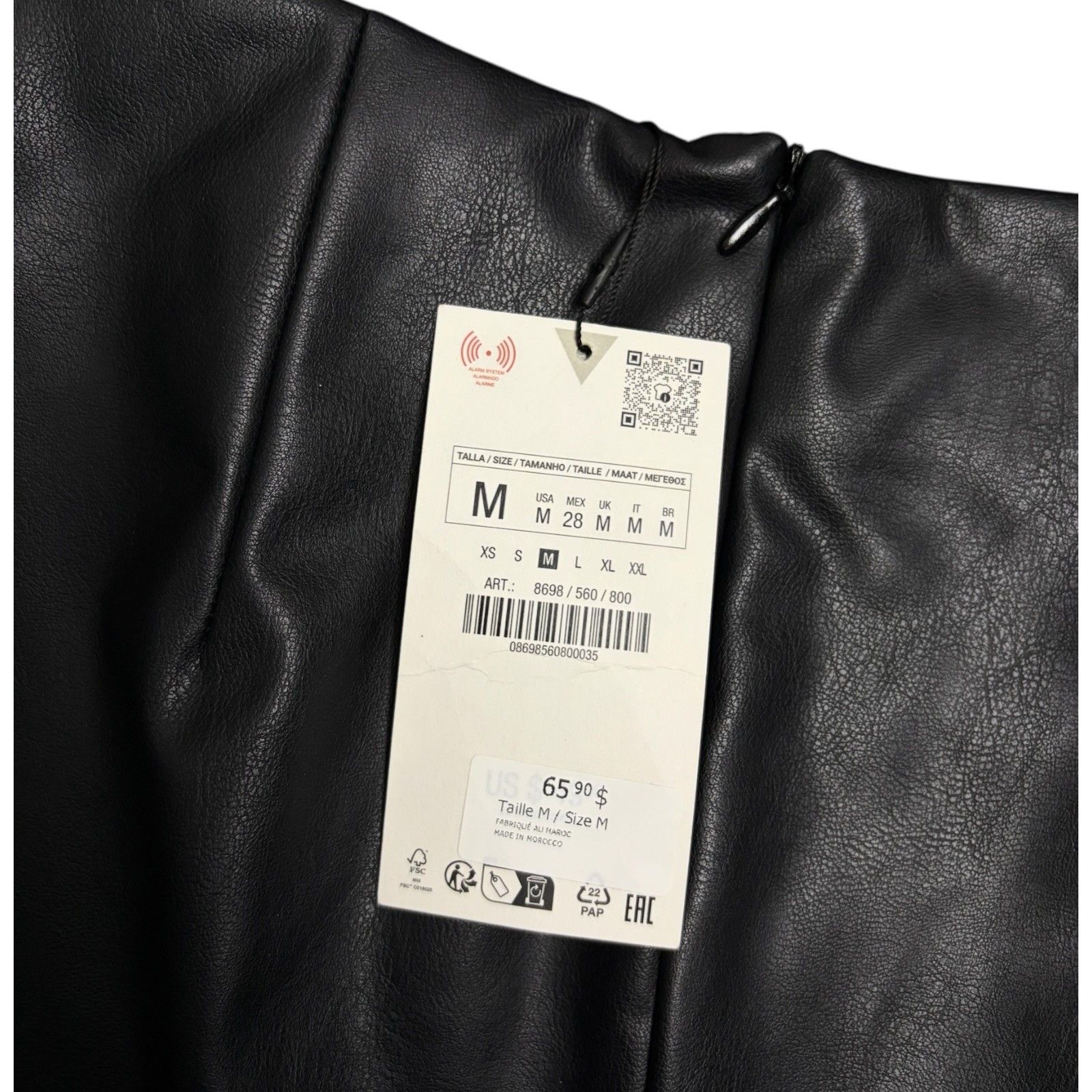 Zara ZARA Backless Faux Vegan Leather Mini Dress Womens Medium Size M / US 6-8 / IT 42-44 - 5 Thumbnail