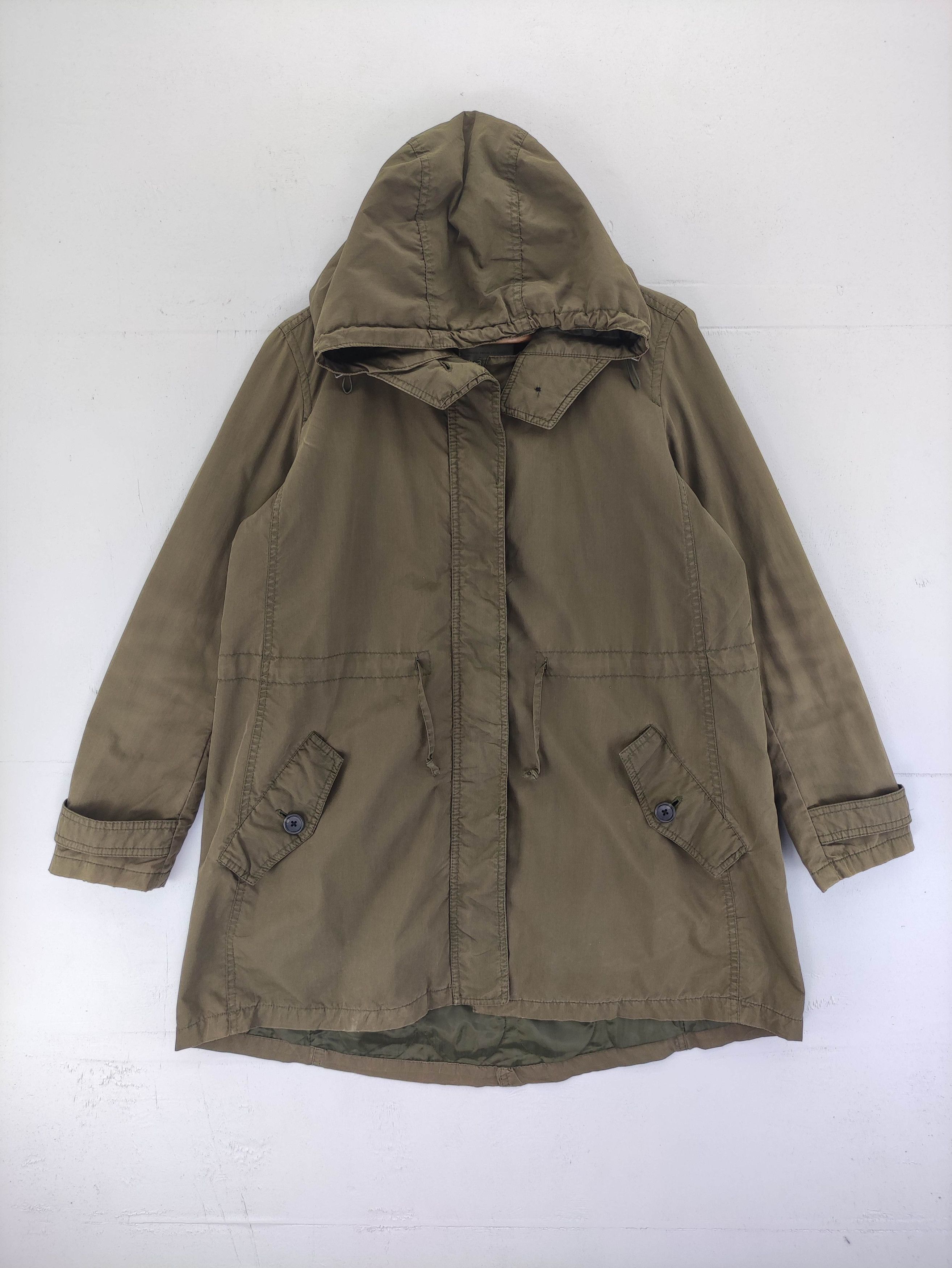 Uniqlo Vintage Uniqlo Garment Military Parka Hoodie Jacket Zipper Size US L / EU 52-54 / 3 - 1 Thumbnail