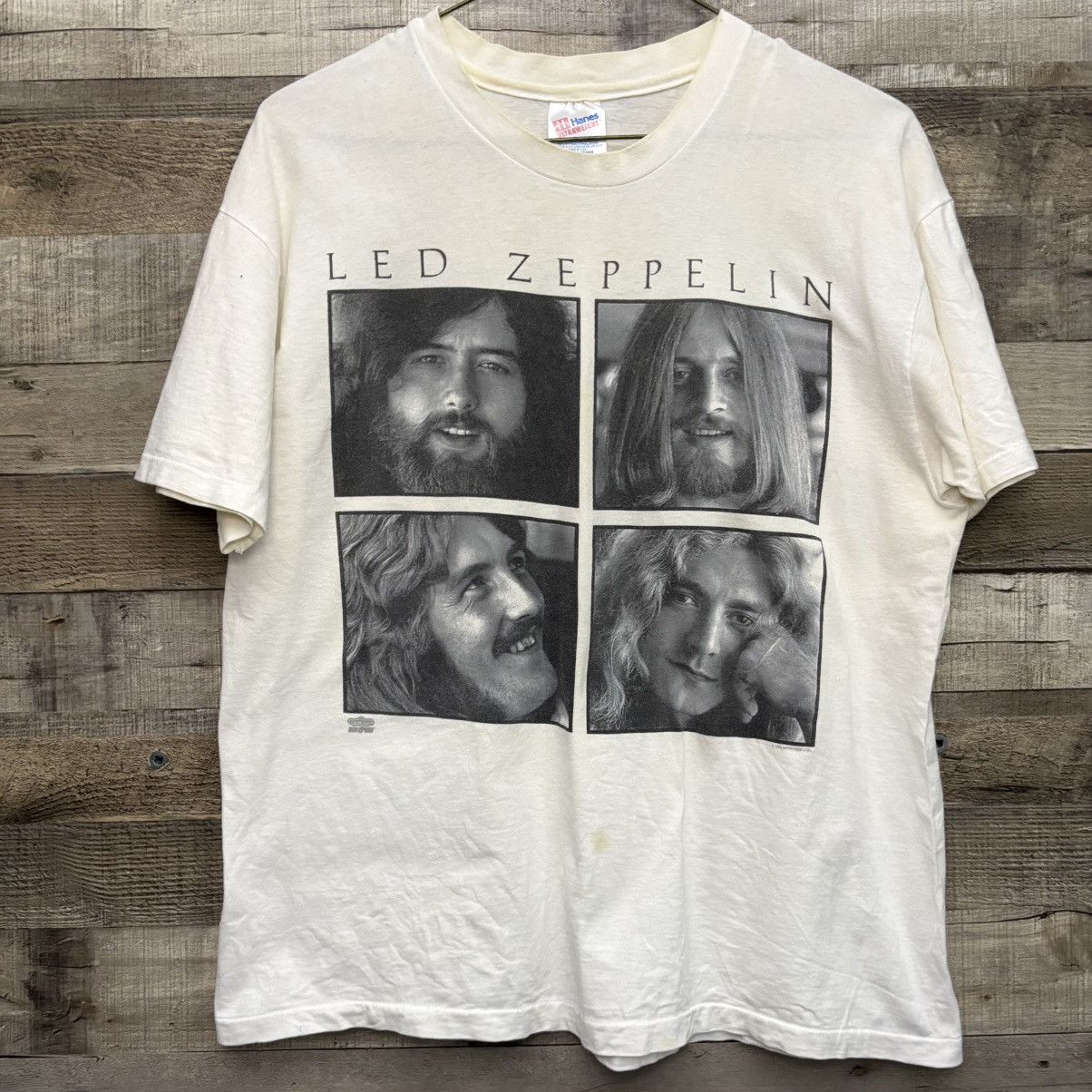 Band Tees Vintage 1993 LED Zeppelin Faces tee Size US L / EU 52-54 / 3 - 1 Thumbnail