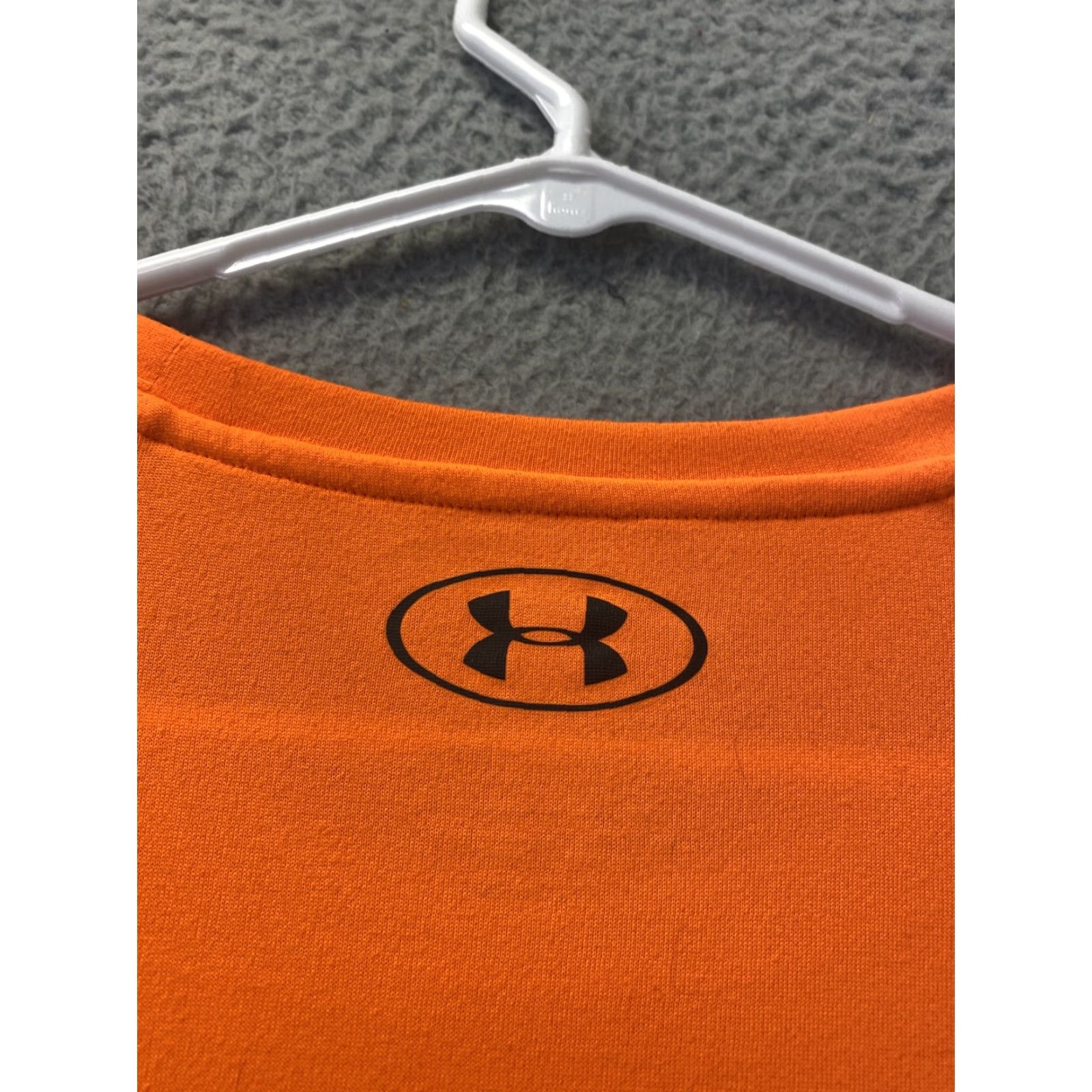 Under Armour Under Armour Shirt XL Adult Orange Tech Tee Athletic Logo Gym Mens XL /106-43 All Seasons Easy Care Stretch Logo Athletic Modern T-Shirt Men Size US XL / EU 56 / 4 - 7 Thumbnail