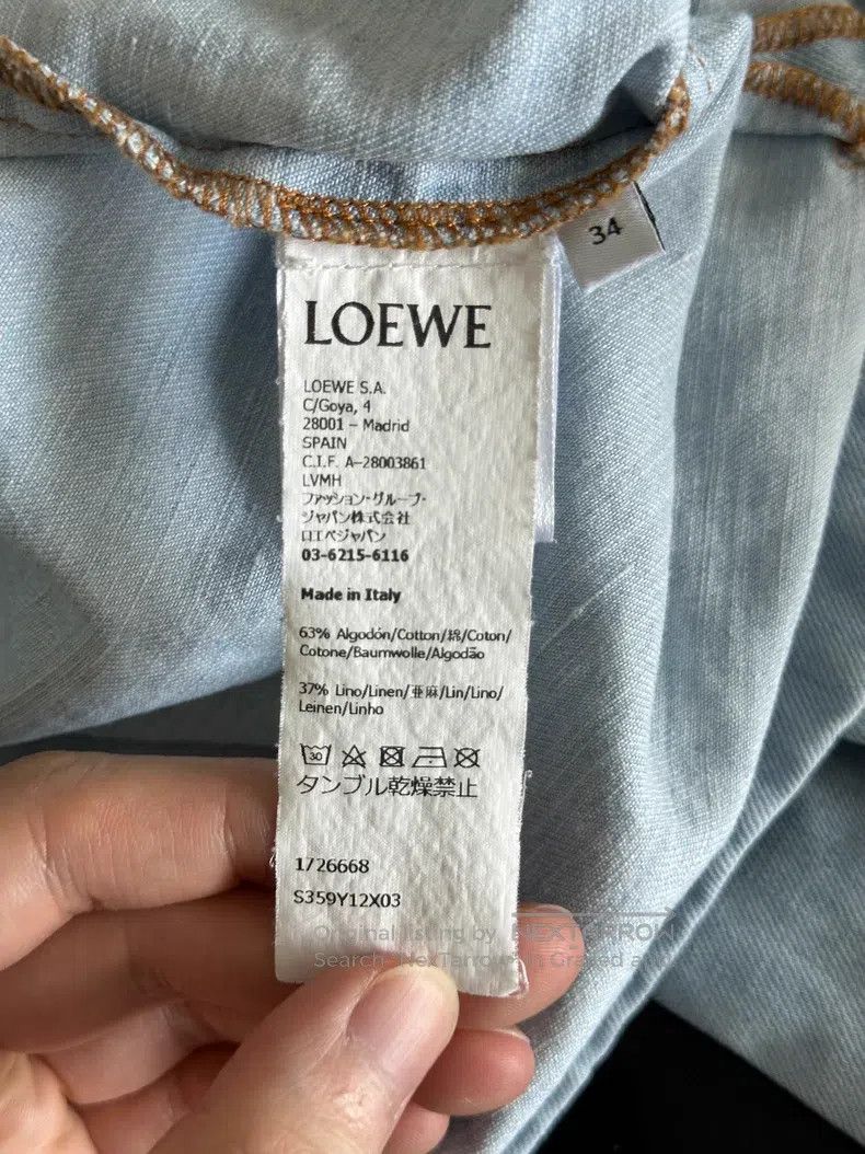 Loewe Loewe Big logo denim shirt jacket Size XXS / US 00 / IT 34 - 4 Thumbnail