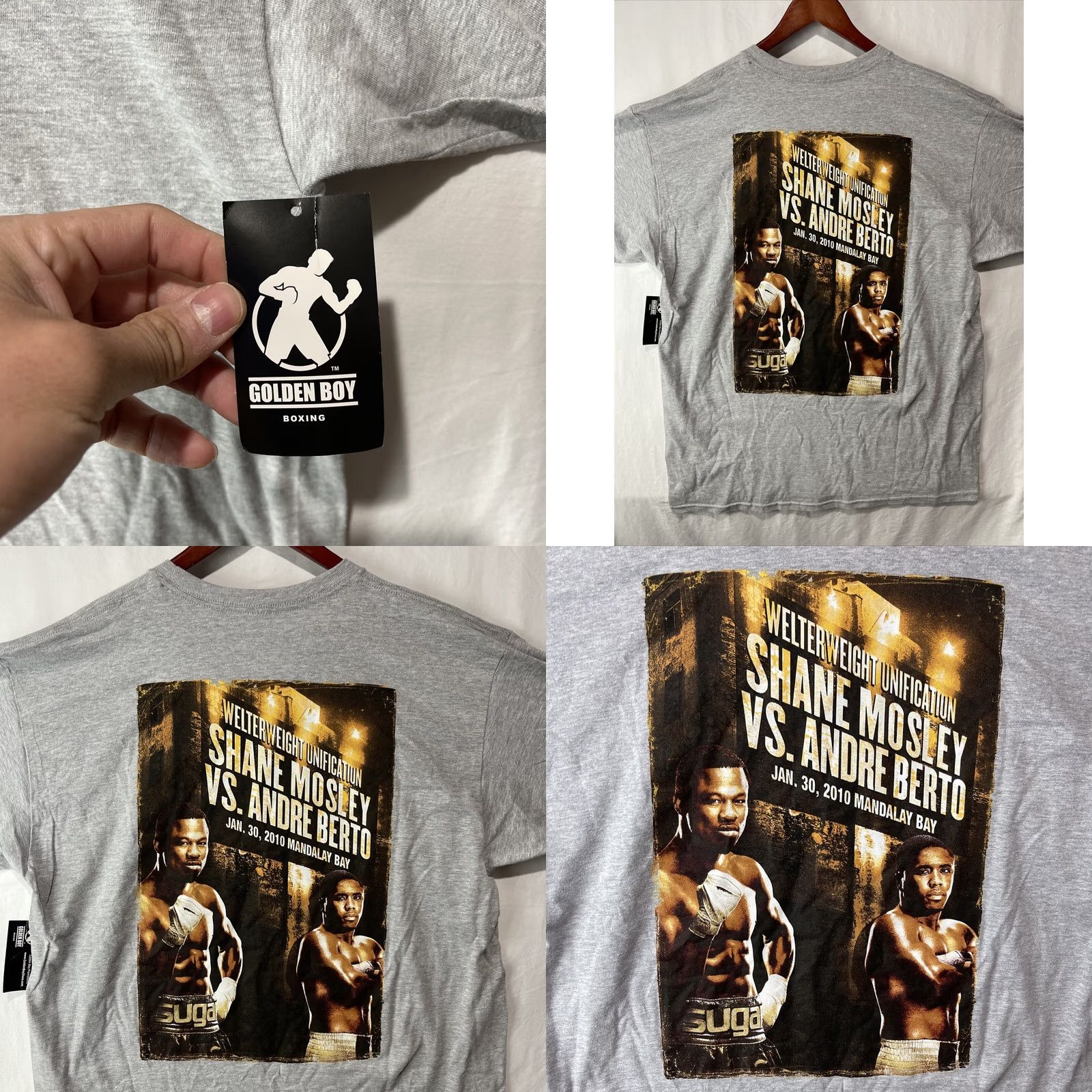 Vintage Mosley Vs Berto Shirt Men XL Boxing Fight Tee Size US XL / EU 56 / 4 - 8 Thumbnail