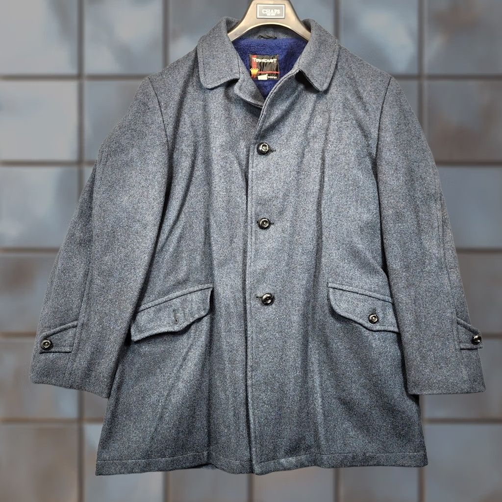 Vintage VINTAGE Towncraft Penneys Coat Mens 44 Navy Blue Lined Grandpa 60s 70s Size US S / EU 44-46 / 1 - 1 Thumbnail