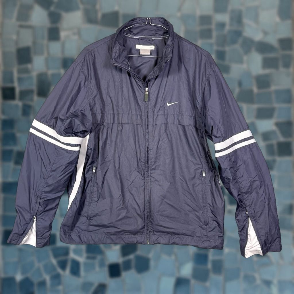 Nike VINTAGE Nike Jacket Men M Track Windbreaker Full Zip Ripstop 90s Silver Tag Gray Spr Tall? Size US M / EU 48-50 / 2 - 1 Thumbnail