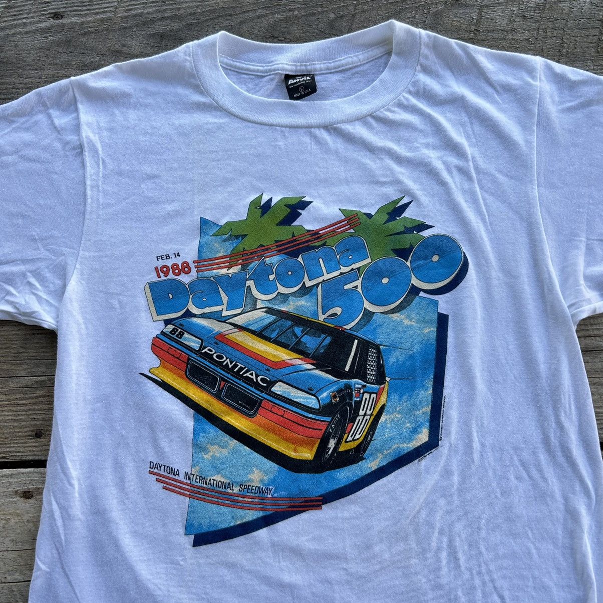 NASCAR × Vintage Crazy Vintage 1988 Daytona 500 NASCR Double Sided T Shirt Size US M / EU 48-50 / 2 - 2 Thumbnail