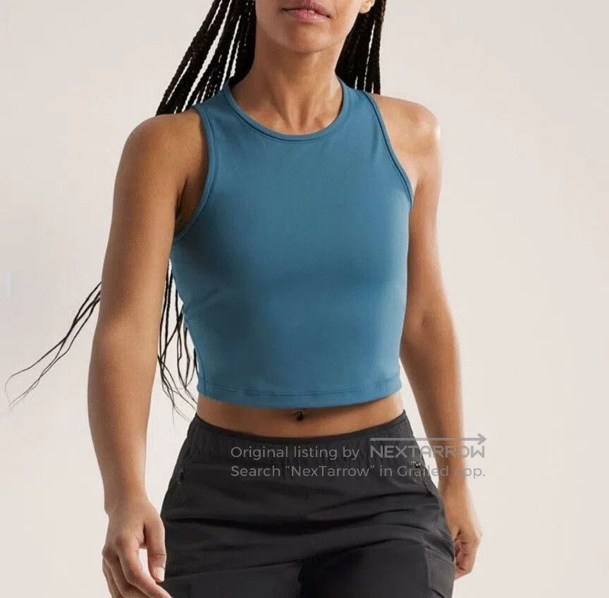 m_moriabc Women's Serene Blue Soria Tank Top. Size L / US 10 / IT 46 - 2 Thumbnail