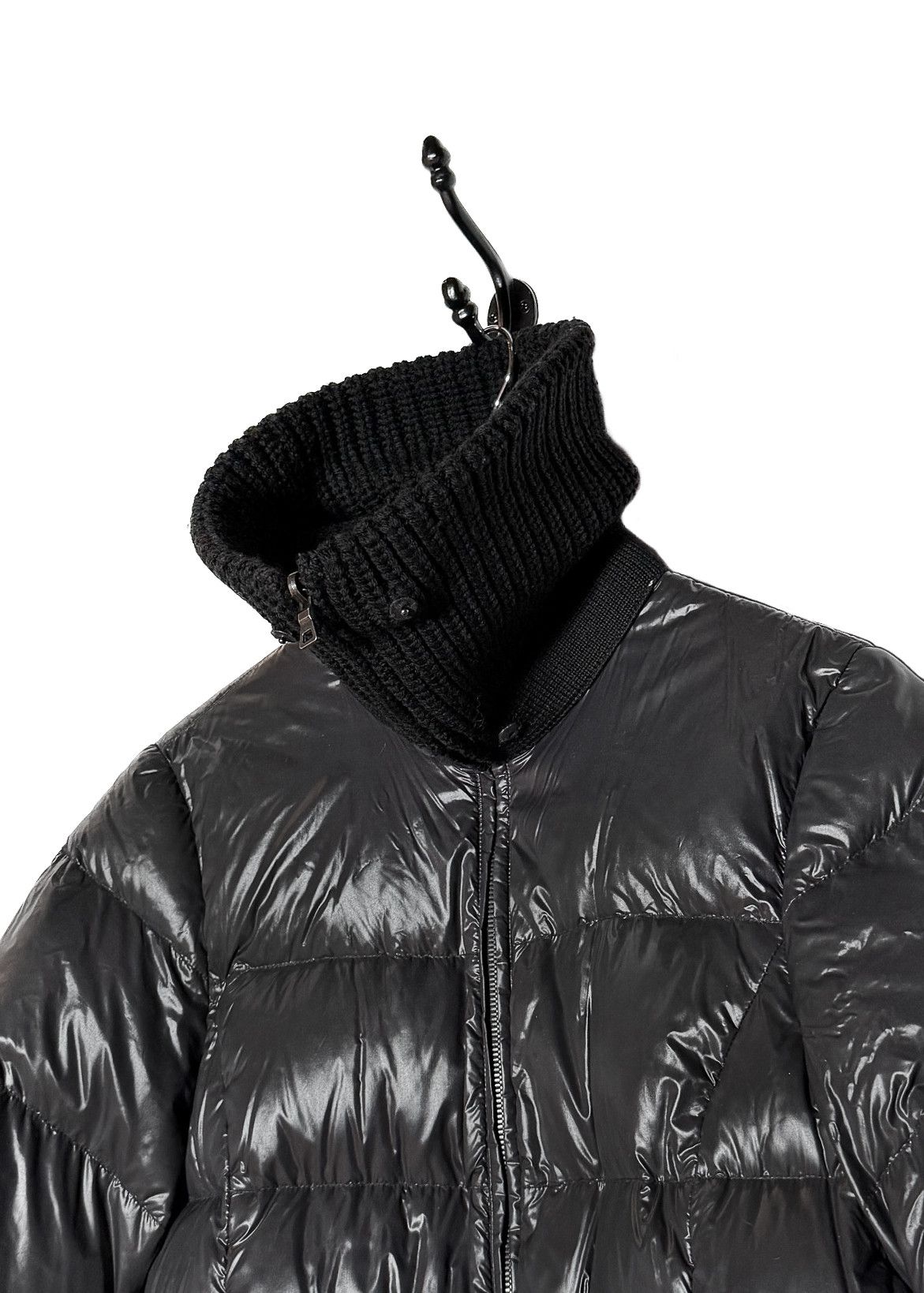 Prada Prada Linea Rossa Black Down Wool Collar Puffer Coat Size M / US 6-8 / IT 42-44 - 4 Thumbnail