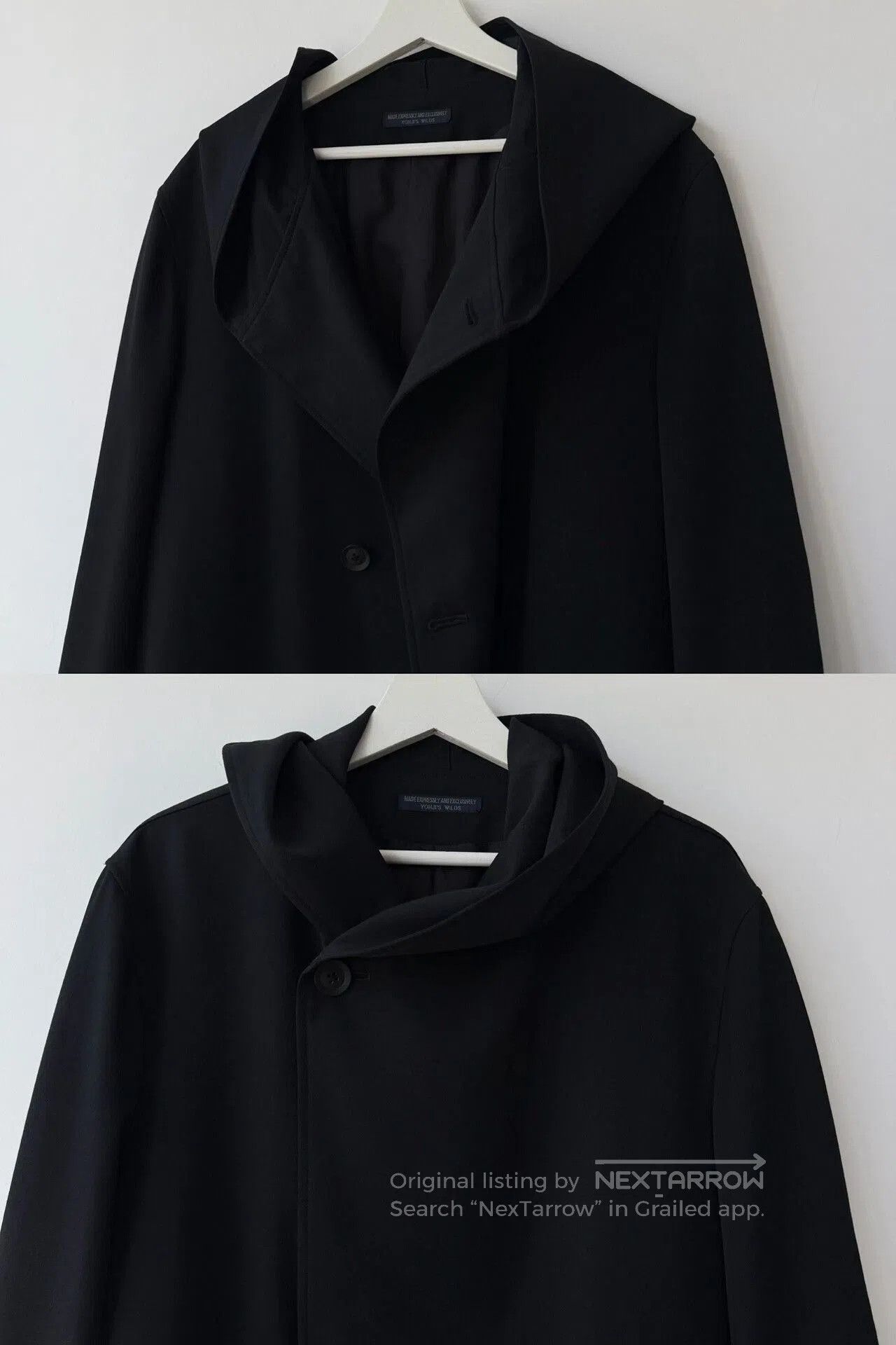 Yohji Yamamoto Yohji Yamamoto Black Wool Overcoat. Size US XXL / EU 58 / 5 - 7 Thumbnail