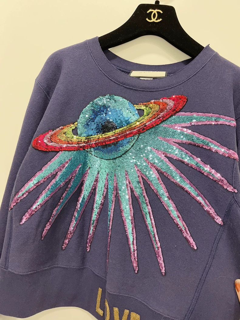 Gucci Gucci Dark blue short colored sequin sweatshirt 2504-Nextar Size US XS / EU 42 / 0 - 4 Thumbnail