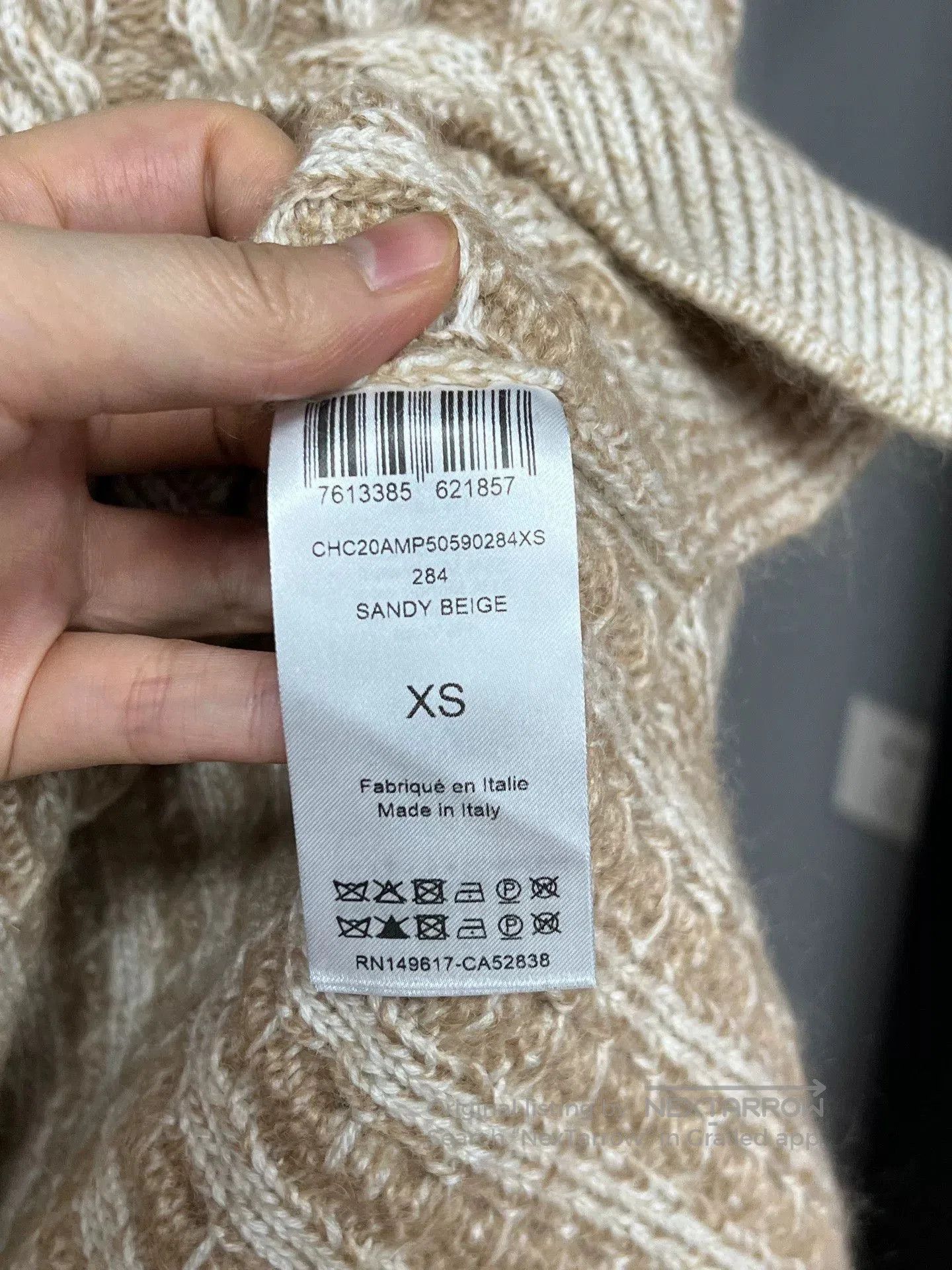 Chloe cream cable knit sweater. Size XS / US 0-2 / IT 36-38 - 4 Thumbnail