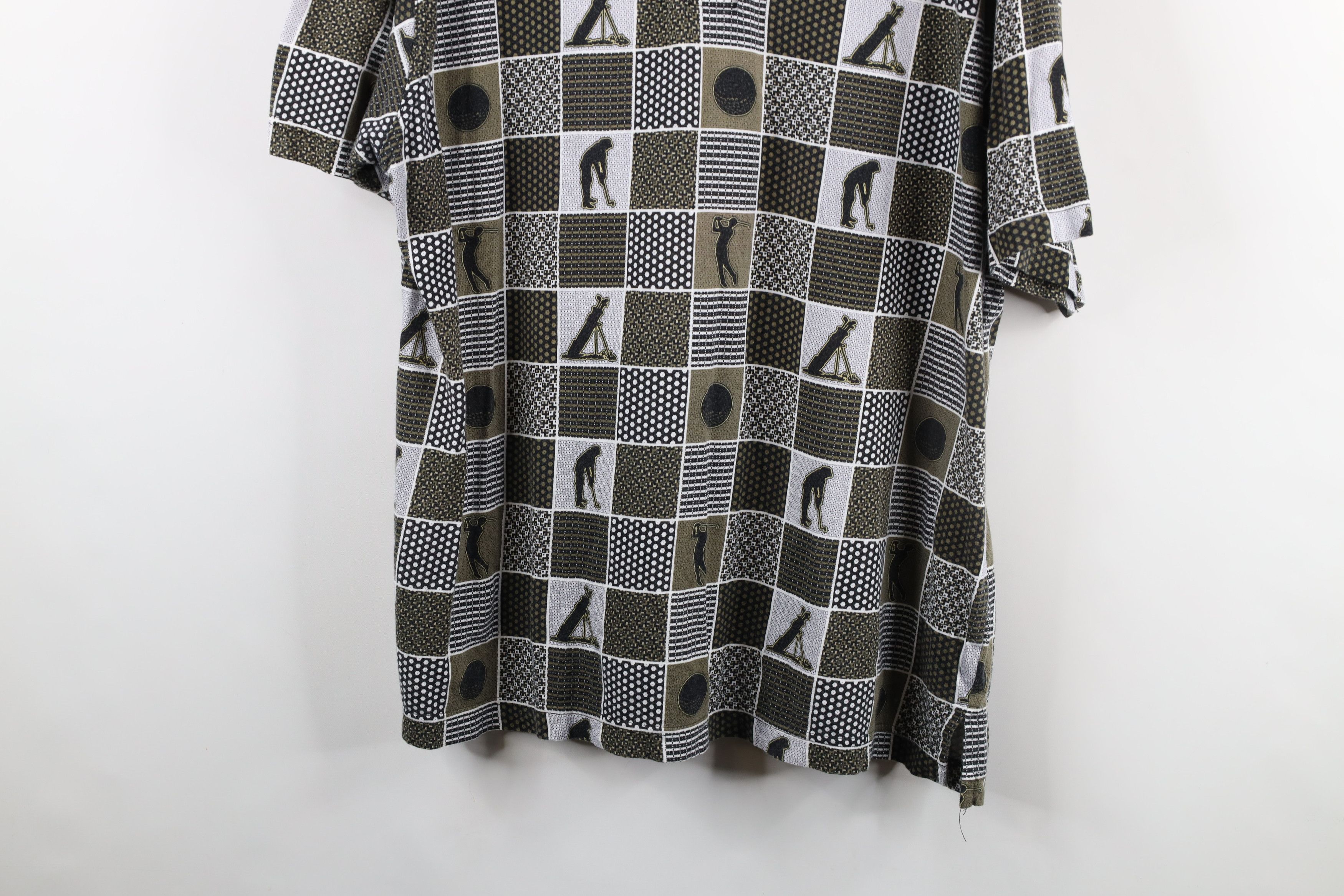 Vintage Vintage 90s Streetwear Checkered All Over Print Polo Shirt Size US XL / EU 56 / 4 - 3 Thumbnail