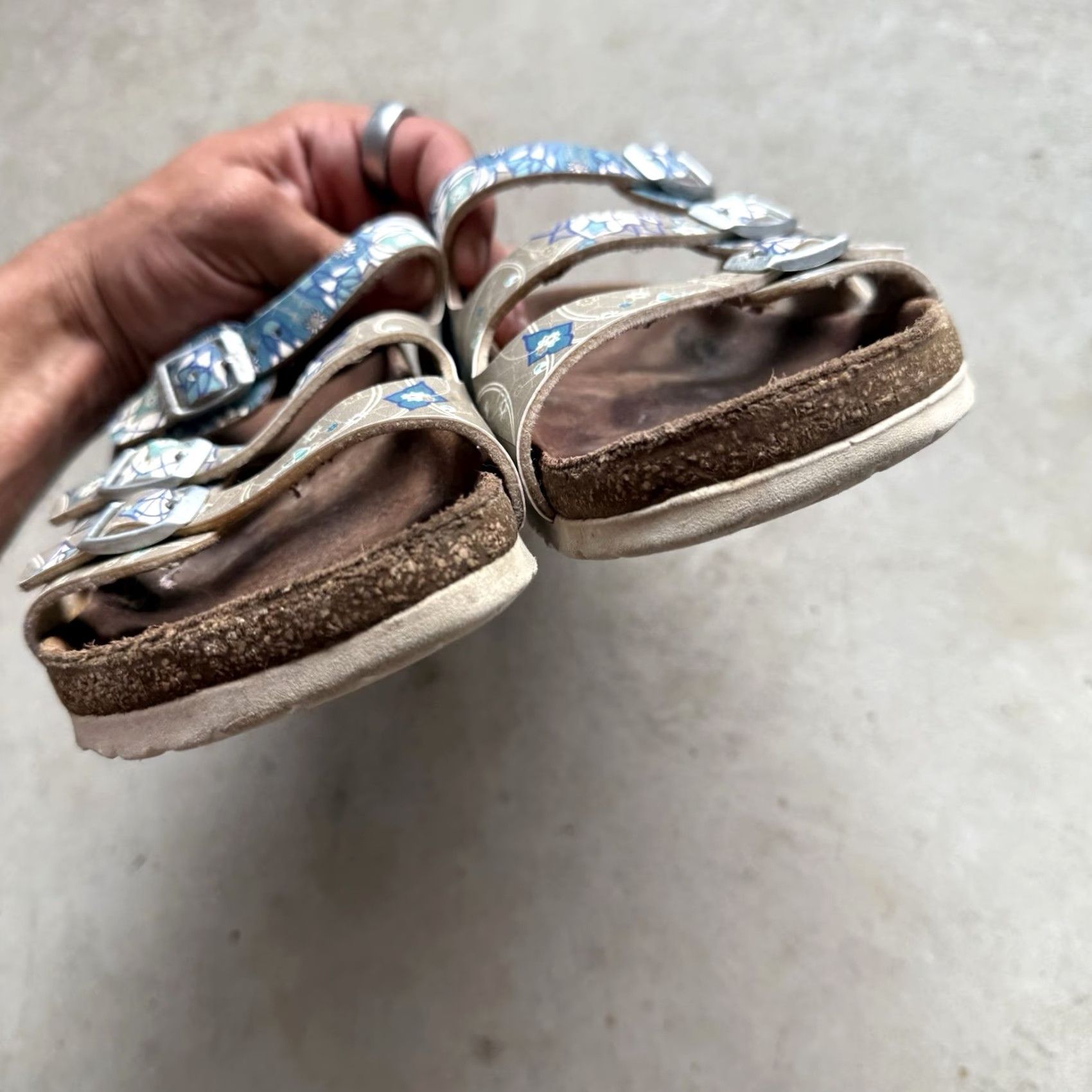 Birkenstock Birkenstock Florida Birko Flor Ancient Mosaic Taupe Womens Size EU 38 US 7 Sandal Multicolor Footbed Sandals Womens Size US 7 / IT 37 - 5 Thumbnail