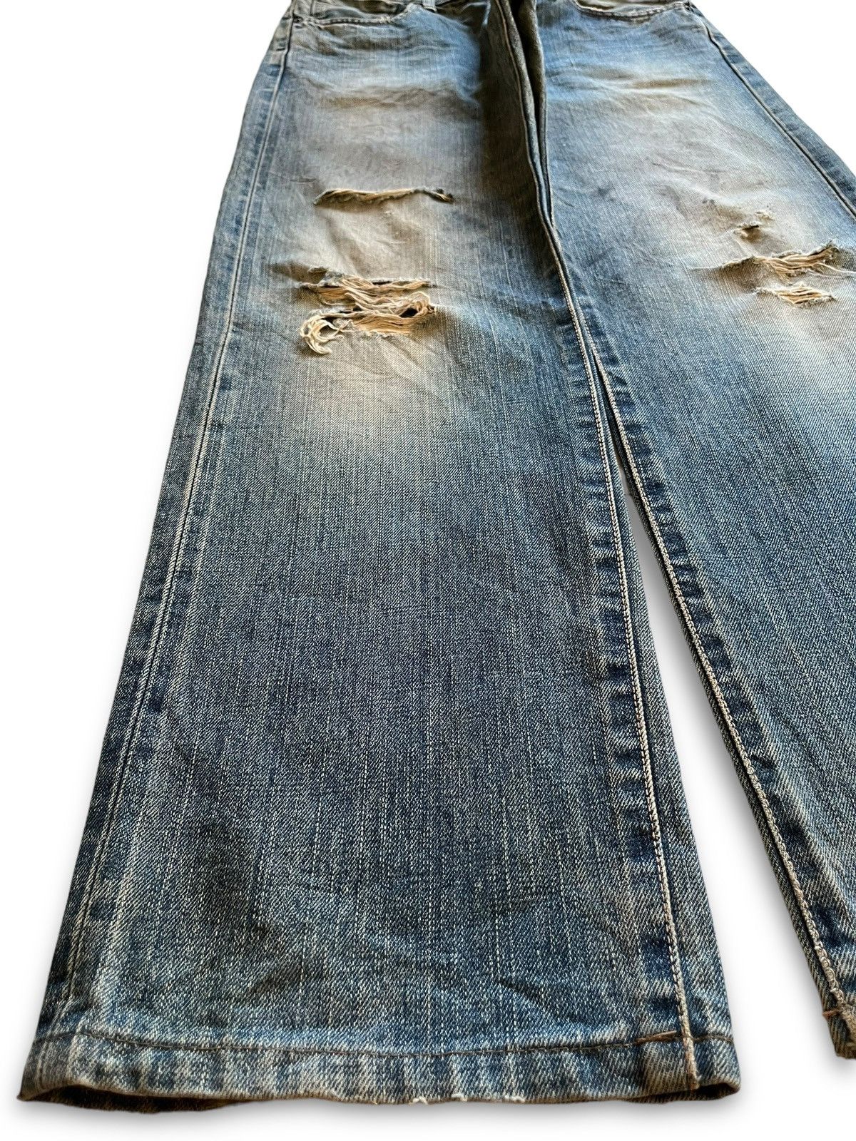 Edwin Vintage Edwin 505X Selvedge Distressed Baggy Jeans Size US 31 - 7 Thumbnail