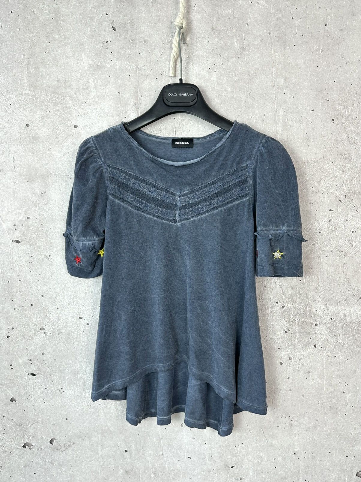 Diesel Diesel Flared Washed Blue Women’s T-shirt Size S / US 4 / IT 40 - 1 Thumbnail