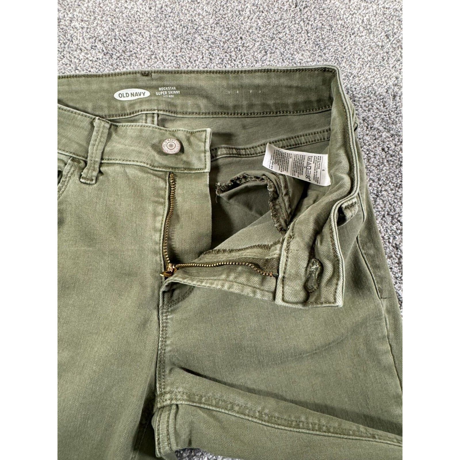 Old Navy Old Navy Rockstar Jeans Womens 6 Super Skinny Mid Rise Size 28" / US 6 / IT 42 - 5 Thumbnail