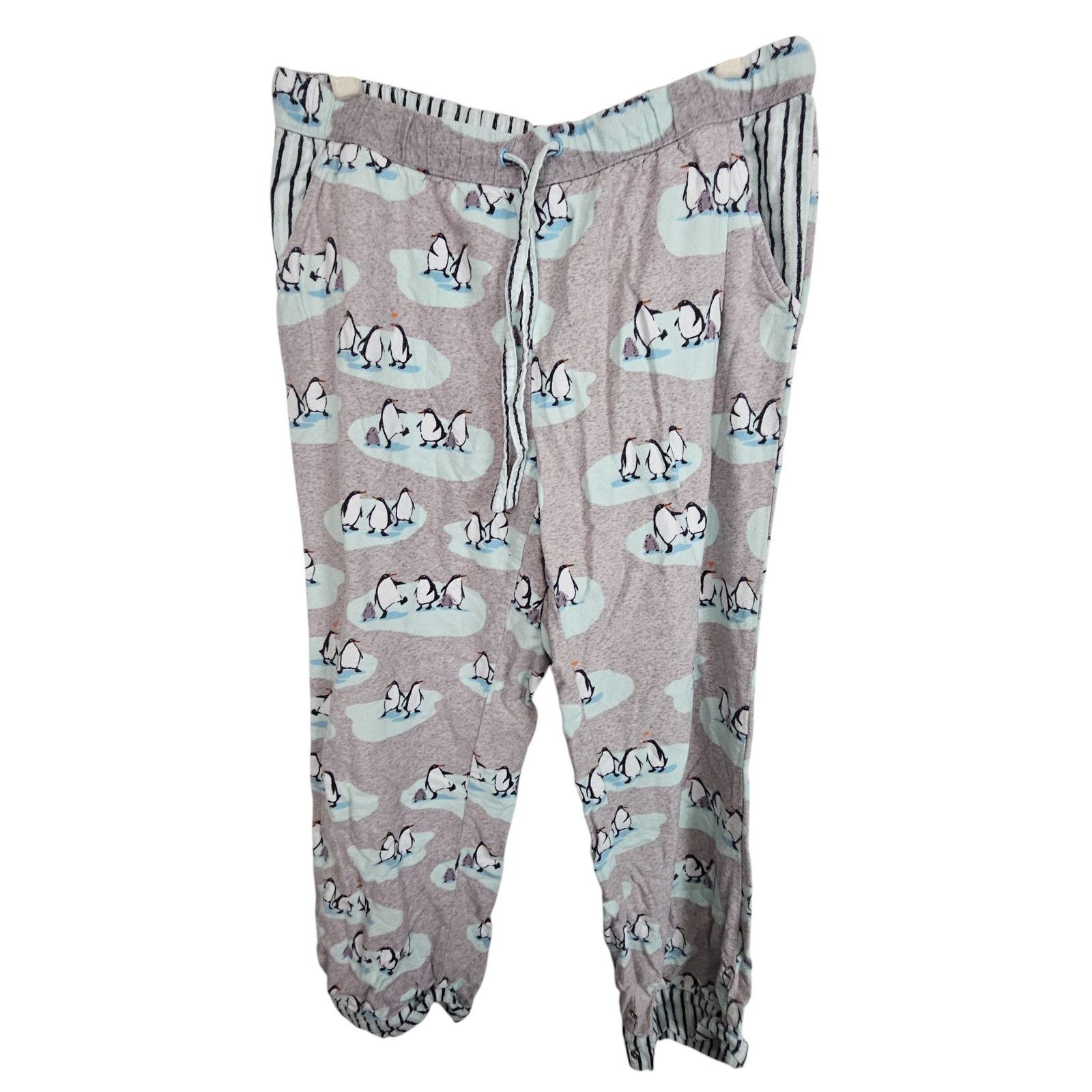 DrunknMunky Munki Munki Womens Flannel Pajama 2pc Set Penguins S Sleep Size ONE SIZE - 10 Thumbnail