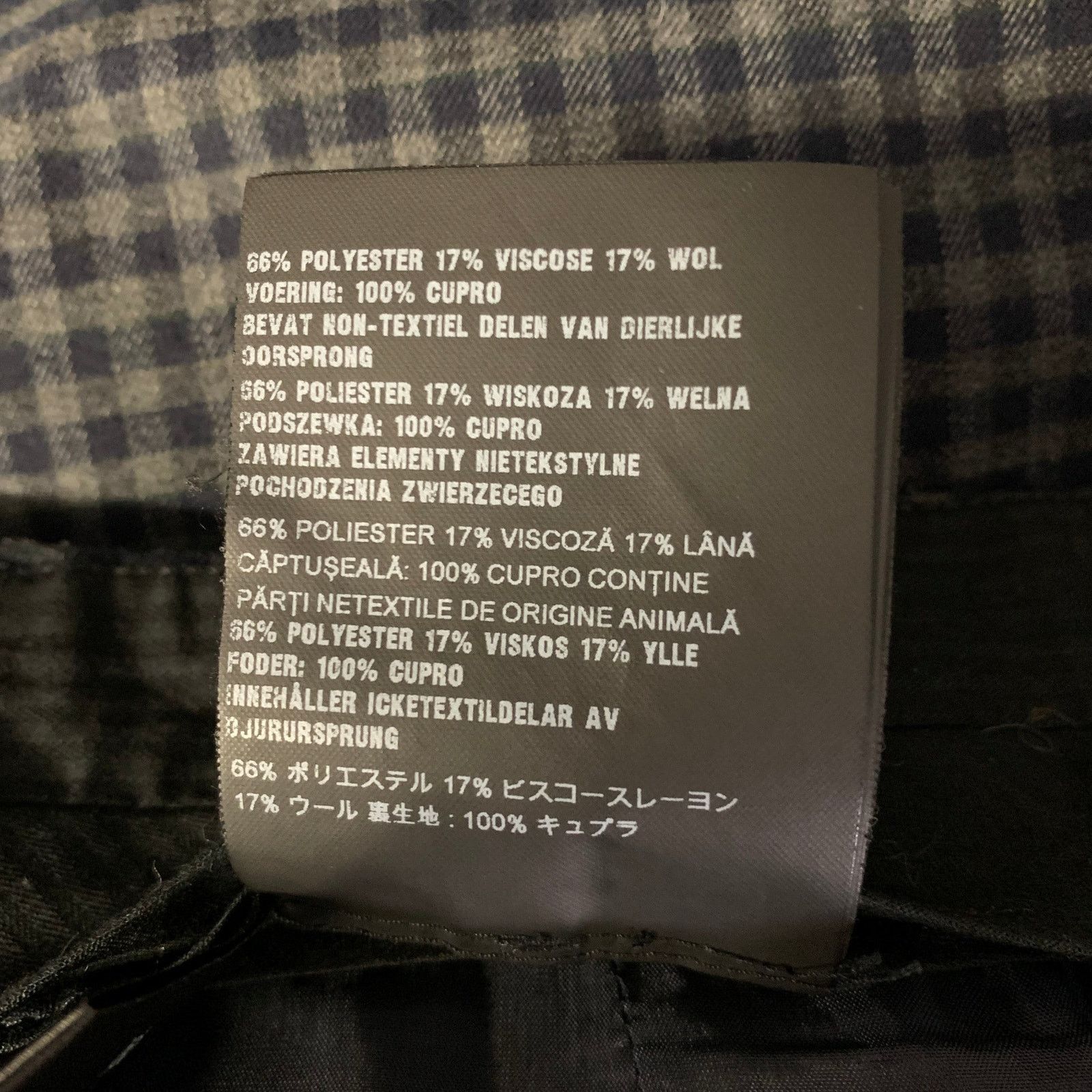 Prada PRADA Size 2 Grey Navy Wool Blend Plaid Dress Pants Size US 30 / EU 46 - 6 Thumbnail