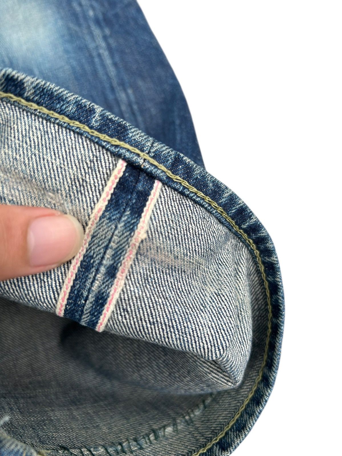 Kapital Vintage Japanese Brand CINAME Selvedge Distressed Denim Jean Size US 32 / EU 48 - 2 Thumbnail