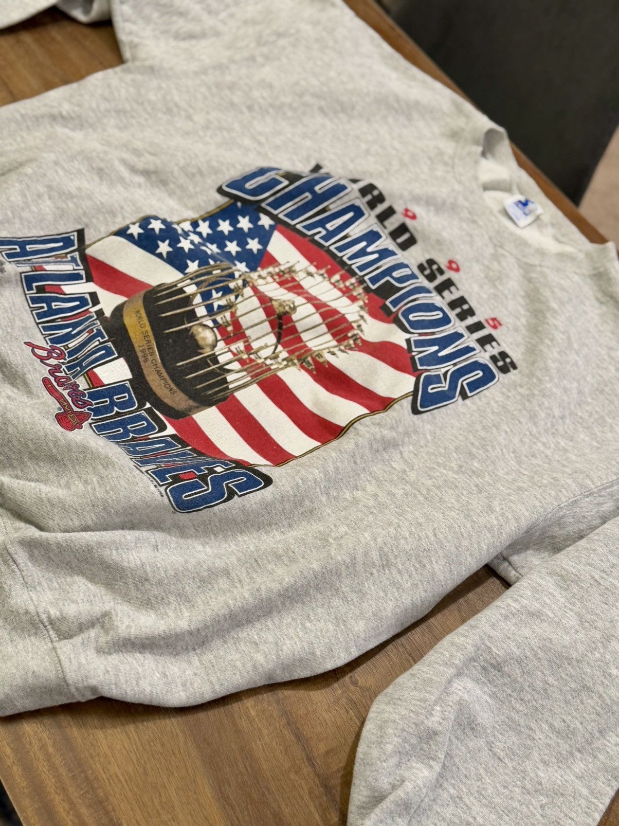 Starter × Vintage Vintage 1995 MLB Atlanta Braves WORLD SERIES Crewneck Sz XL Size US XL / EU 56 / 4 - 7 Thumbnail