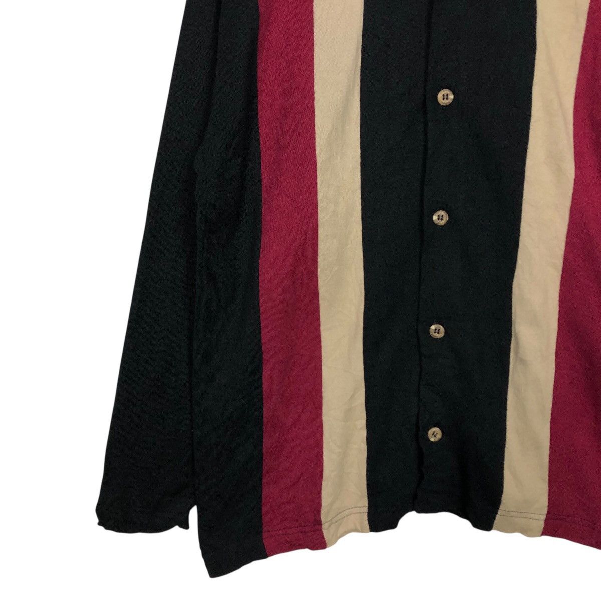 Japanese Brand 📌Vintage Shirt Jacket Bowling Button Jami Island Striped Size US L / EU 52-54 / 3 - 5 Thumbnail